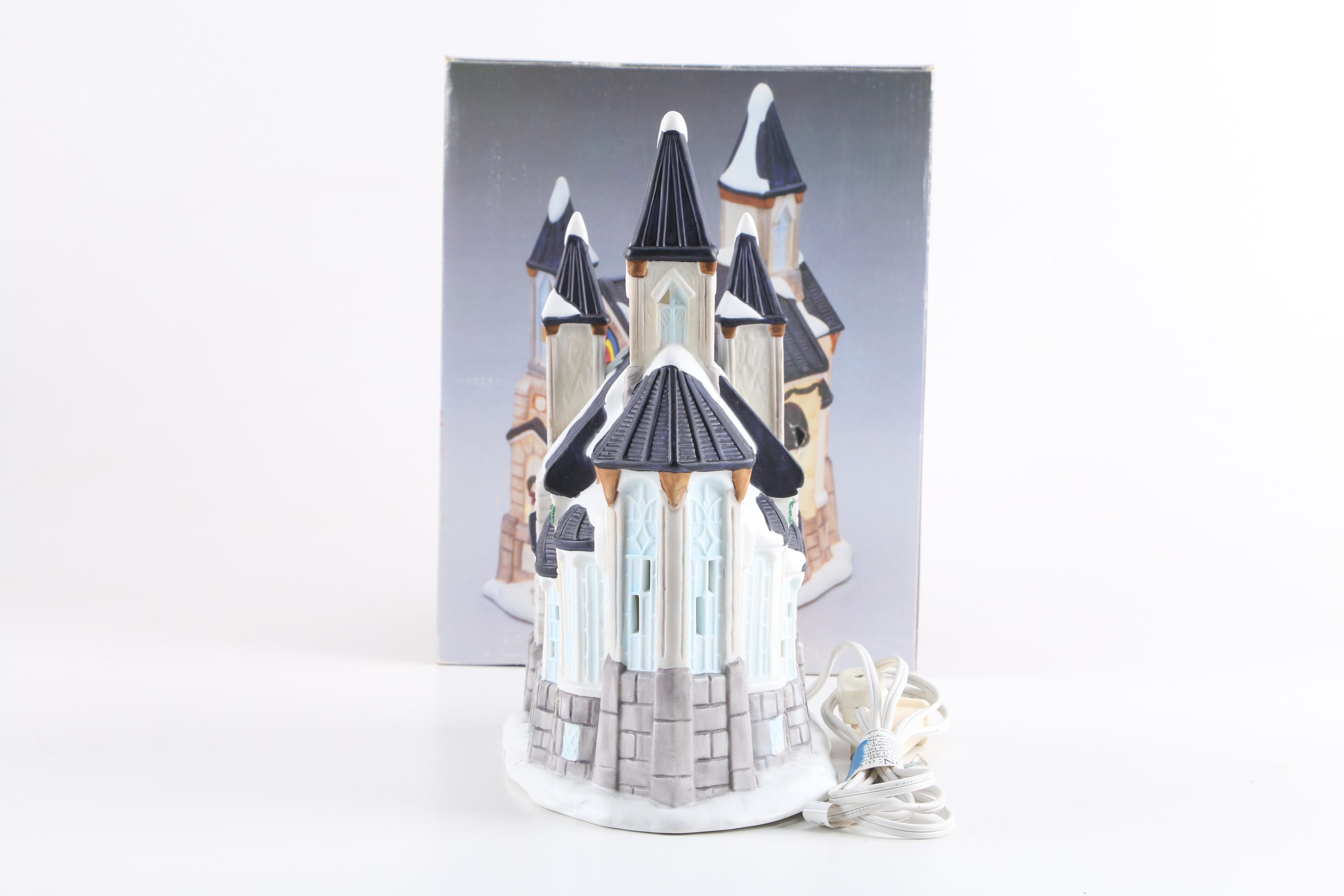 Hand Painted Porcelain Lighted Churches