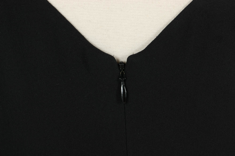 Escada Black Beaded Sleeveless Cocktail Dress