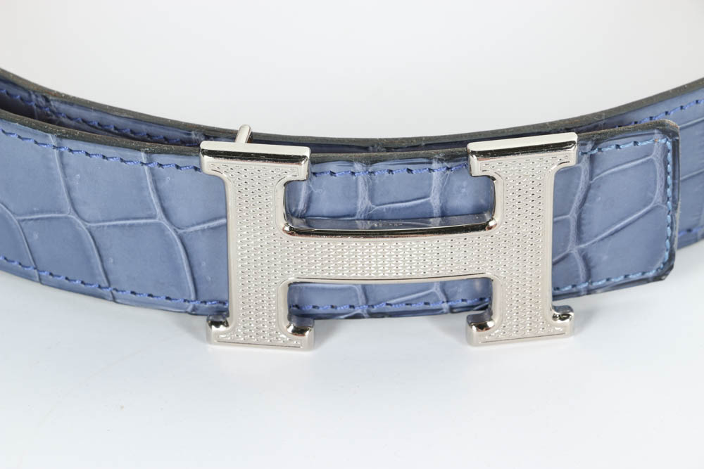 Hermès Constance Reversible Pale Blue Belt