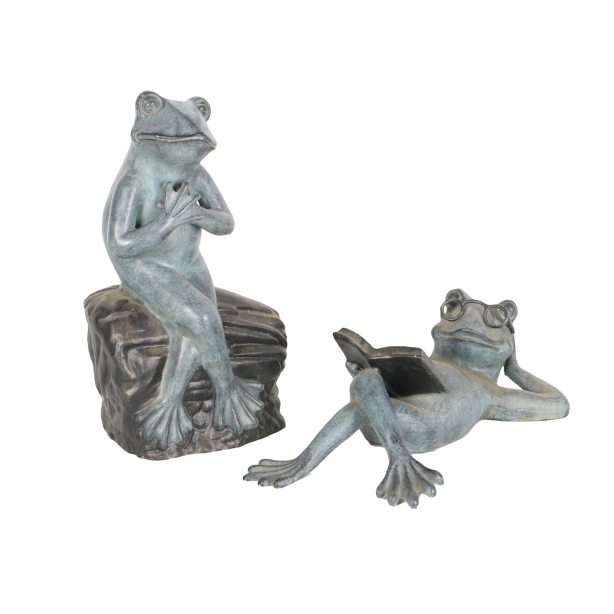 Metal Frog Garden Statues