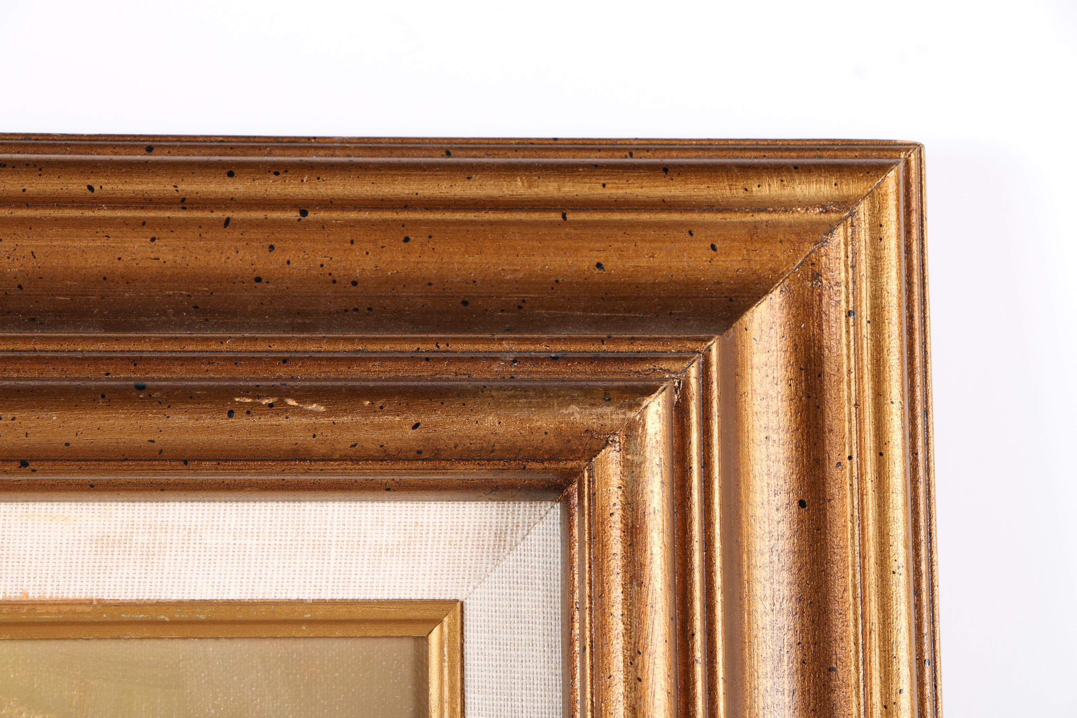 Robert Cox Oil  Painting on Canvas of White Garden Roses