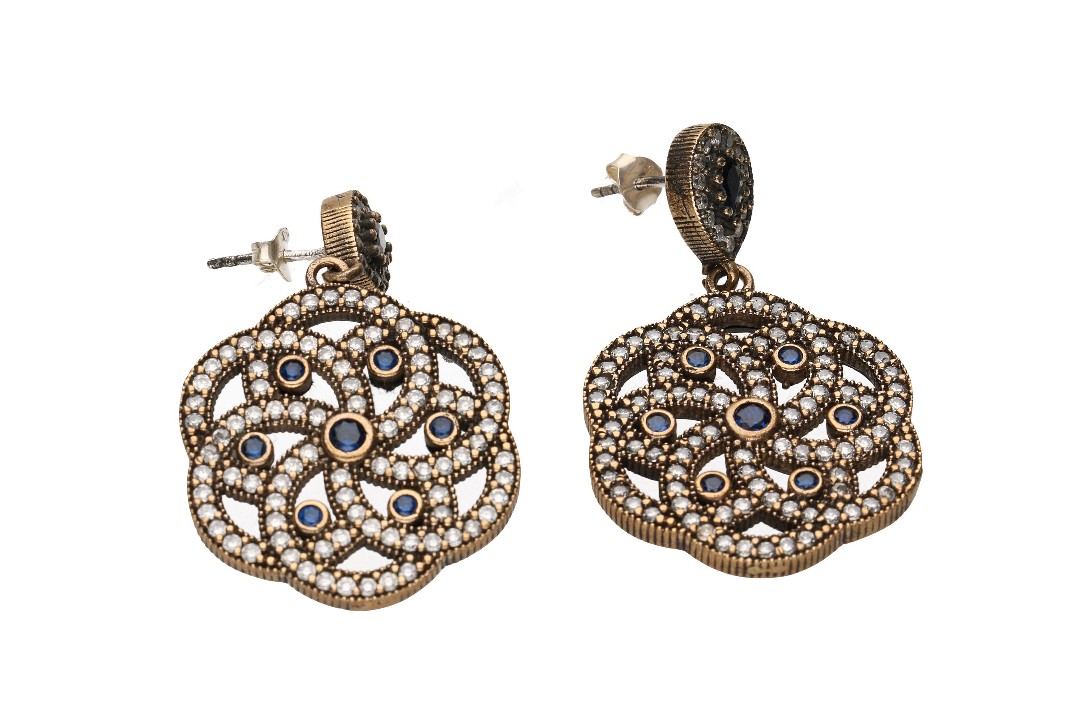 Vintage Style Sterling Silver Earrings and Ring