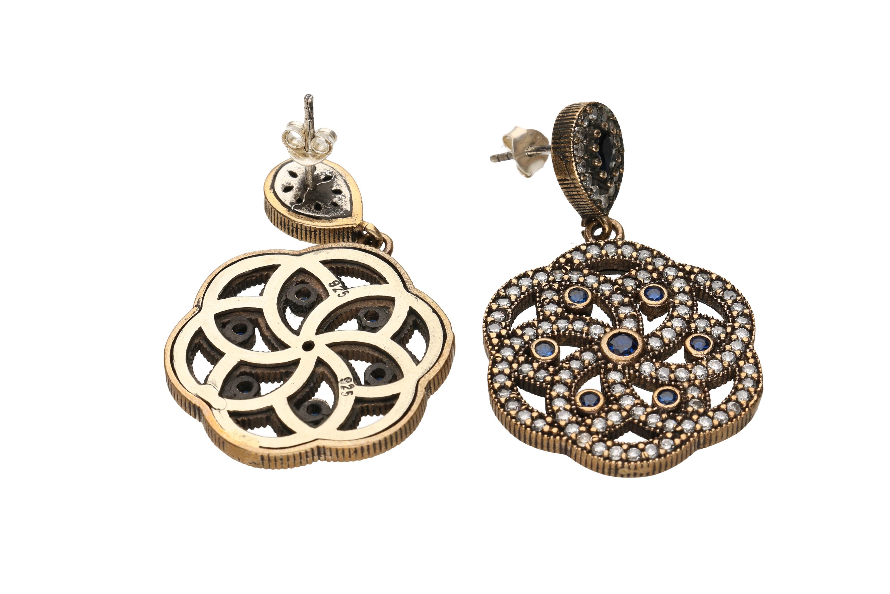 Vintage Style Sterling Silver Earrings and Ring