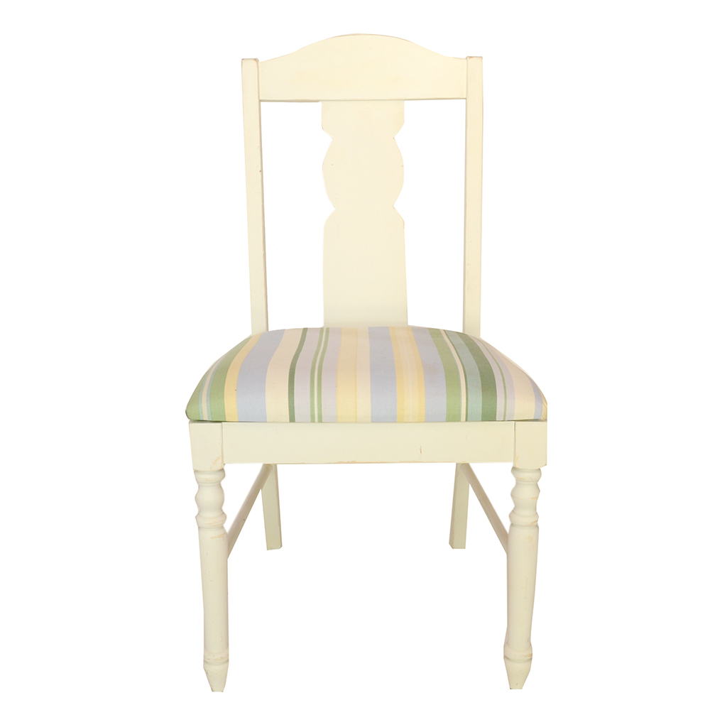 Off-White Wooden Side Chair by Thomasville