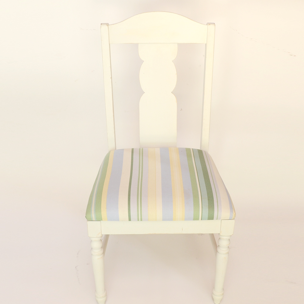 Off-White Wooden Side Chair by Thomasville