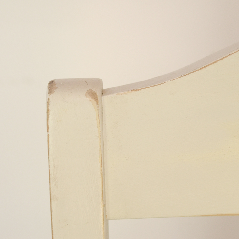 Off-White Wooden Side Chair by Thomasville