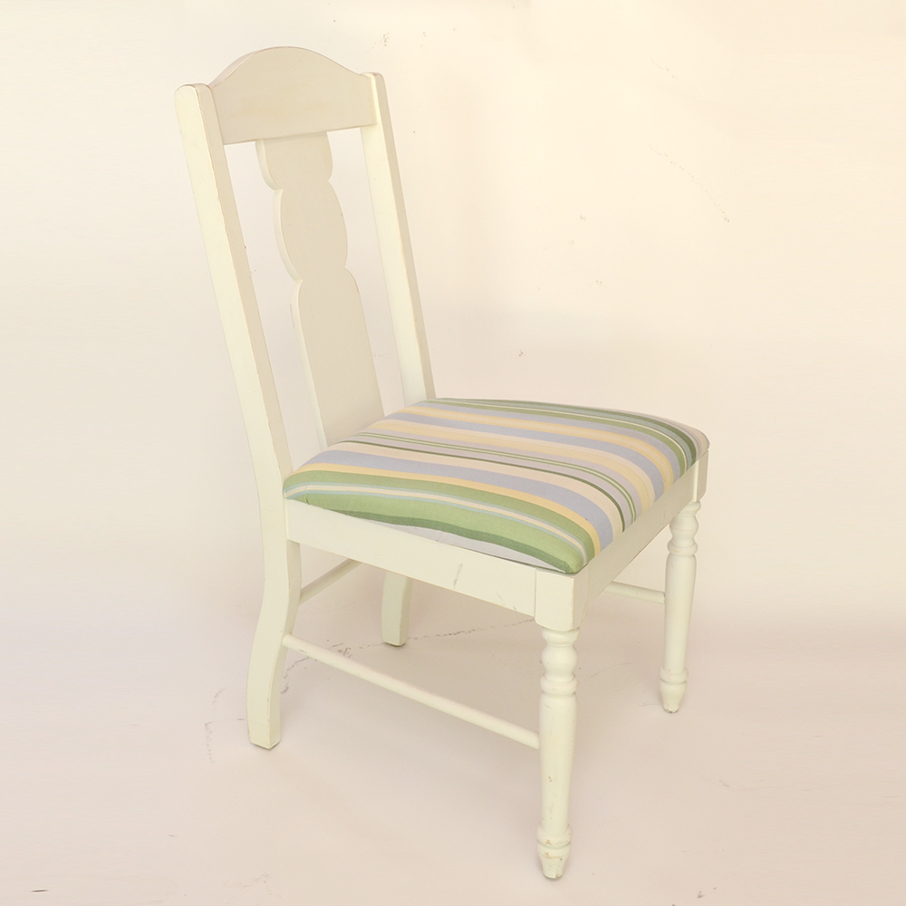 Off-White Wooden Side Chair by Thomasville