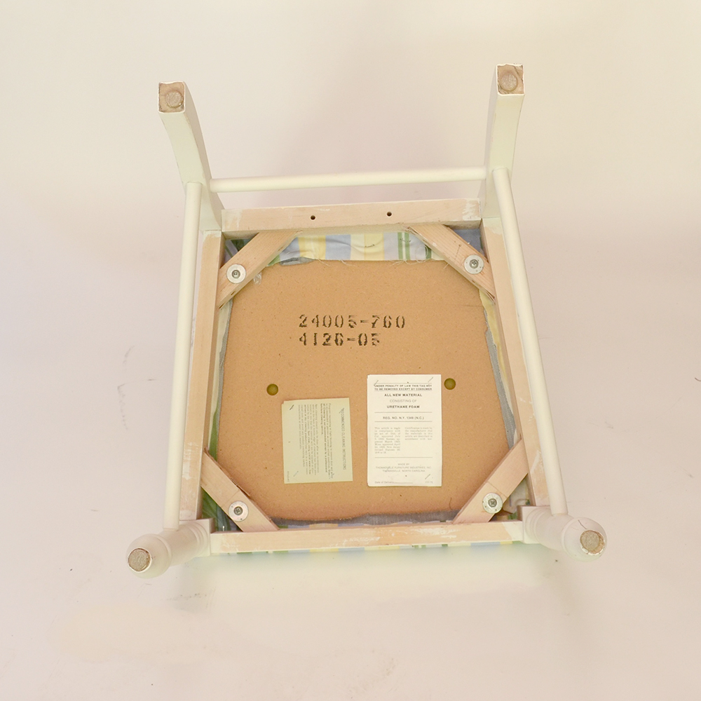 Off-White Wooden Side Chair by Thomasville