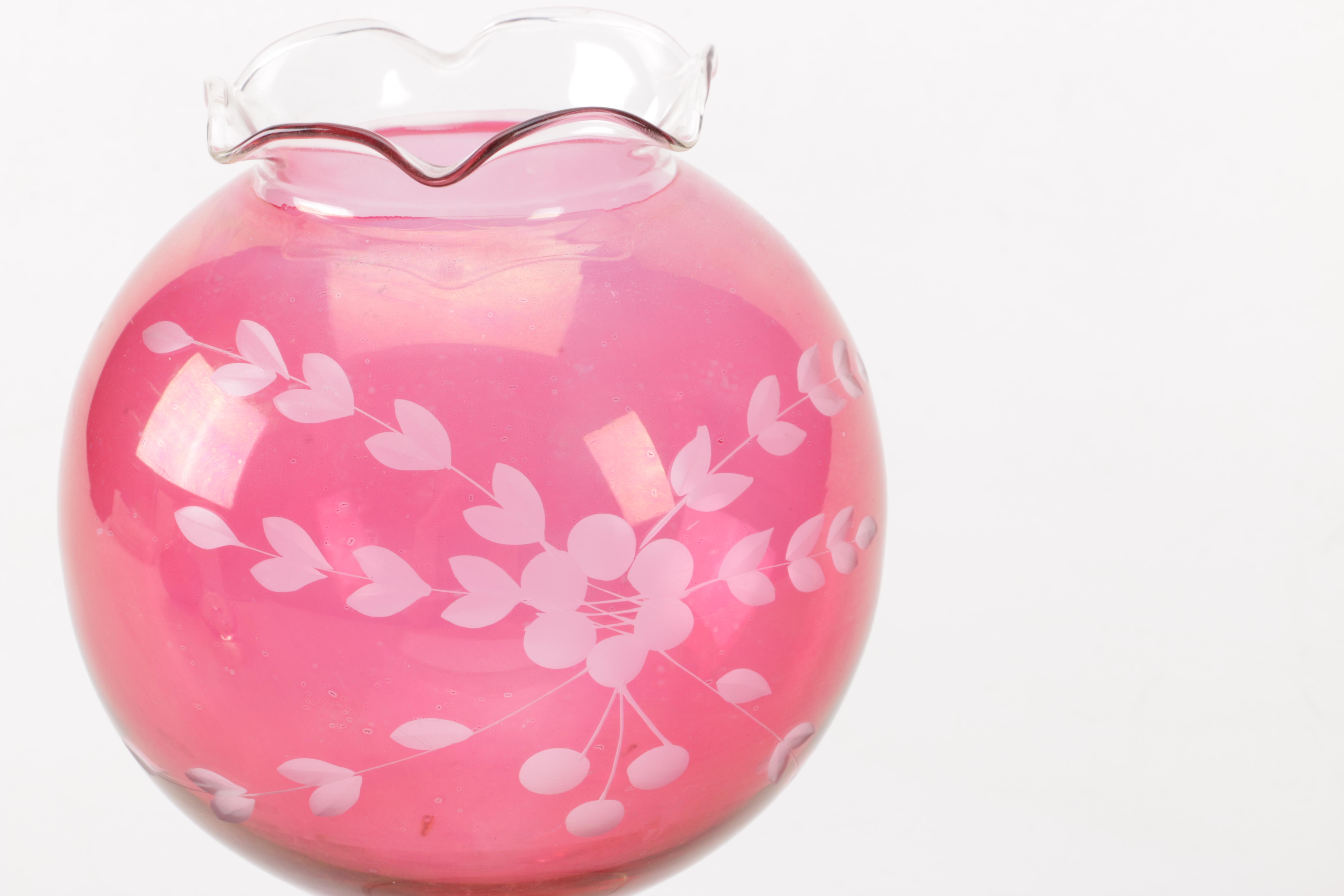 Glass Vases and Paperweight