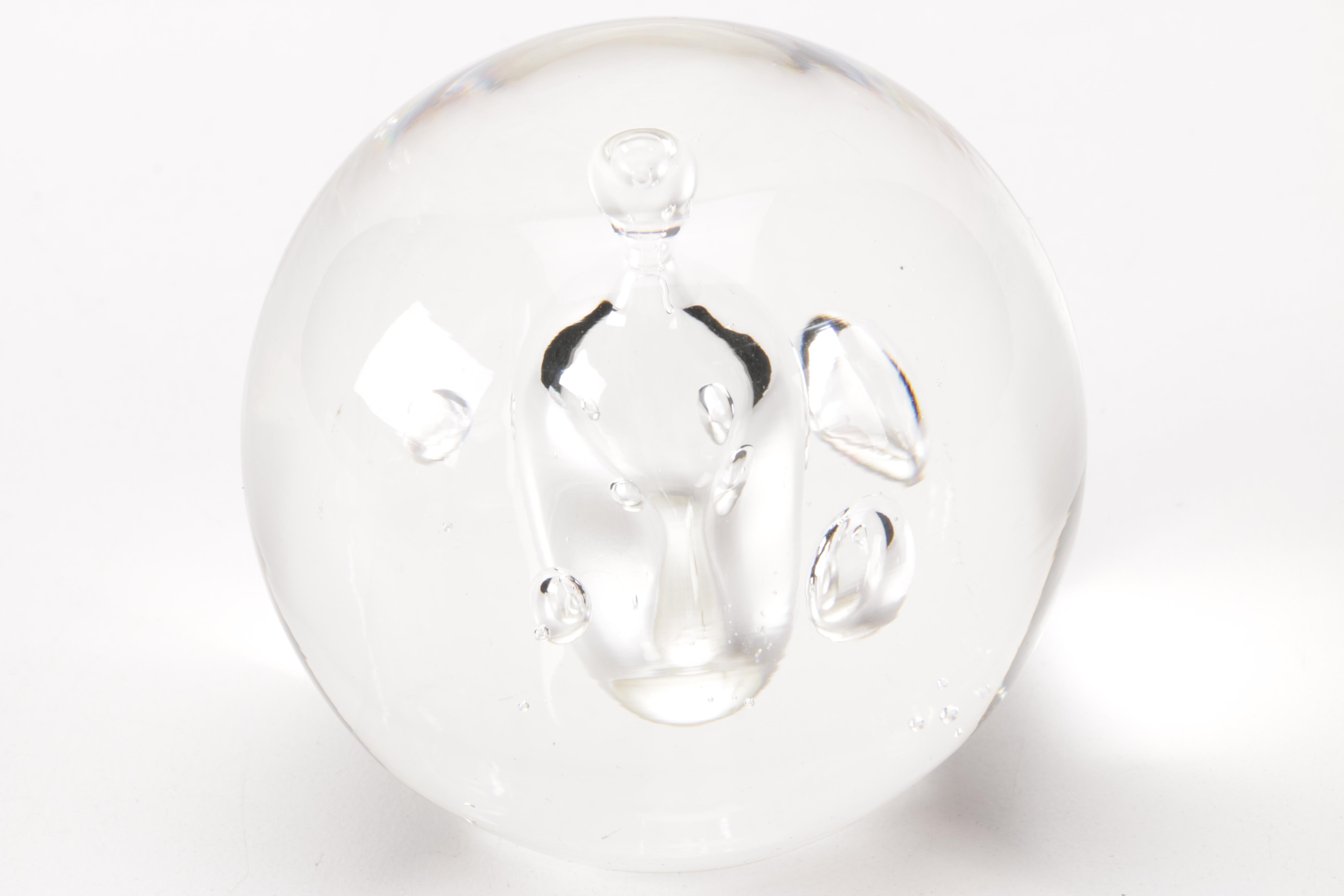 Glass Vases and Paperweight