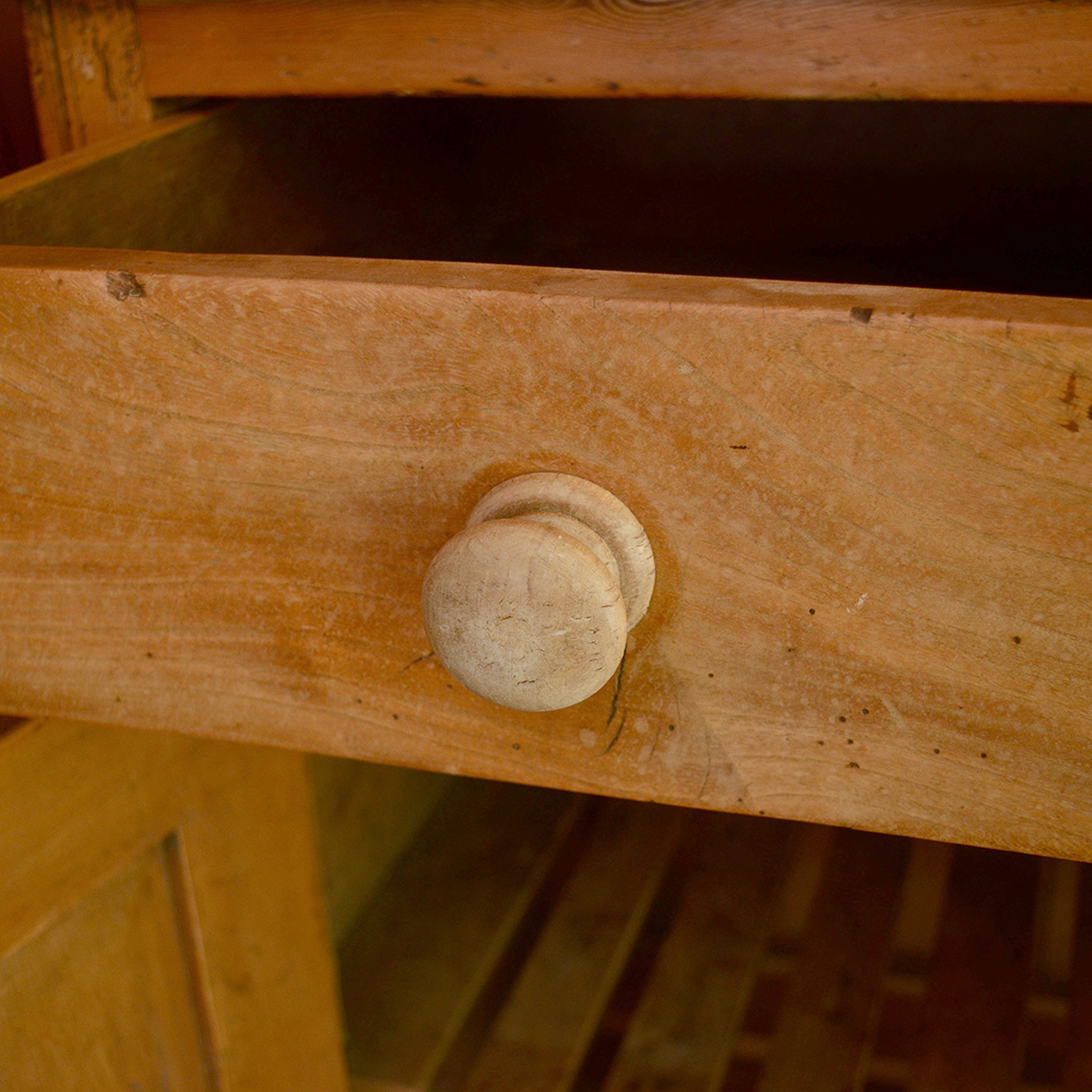 19th Century Pine Stepback Cupboard