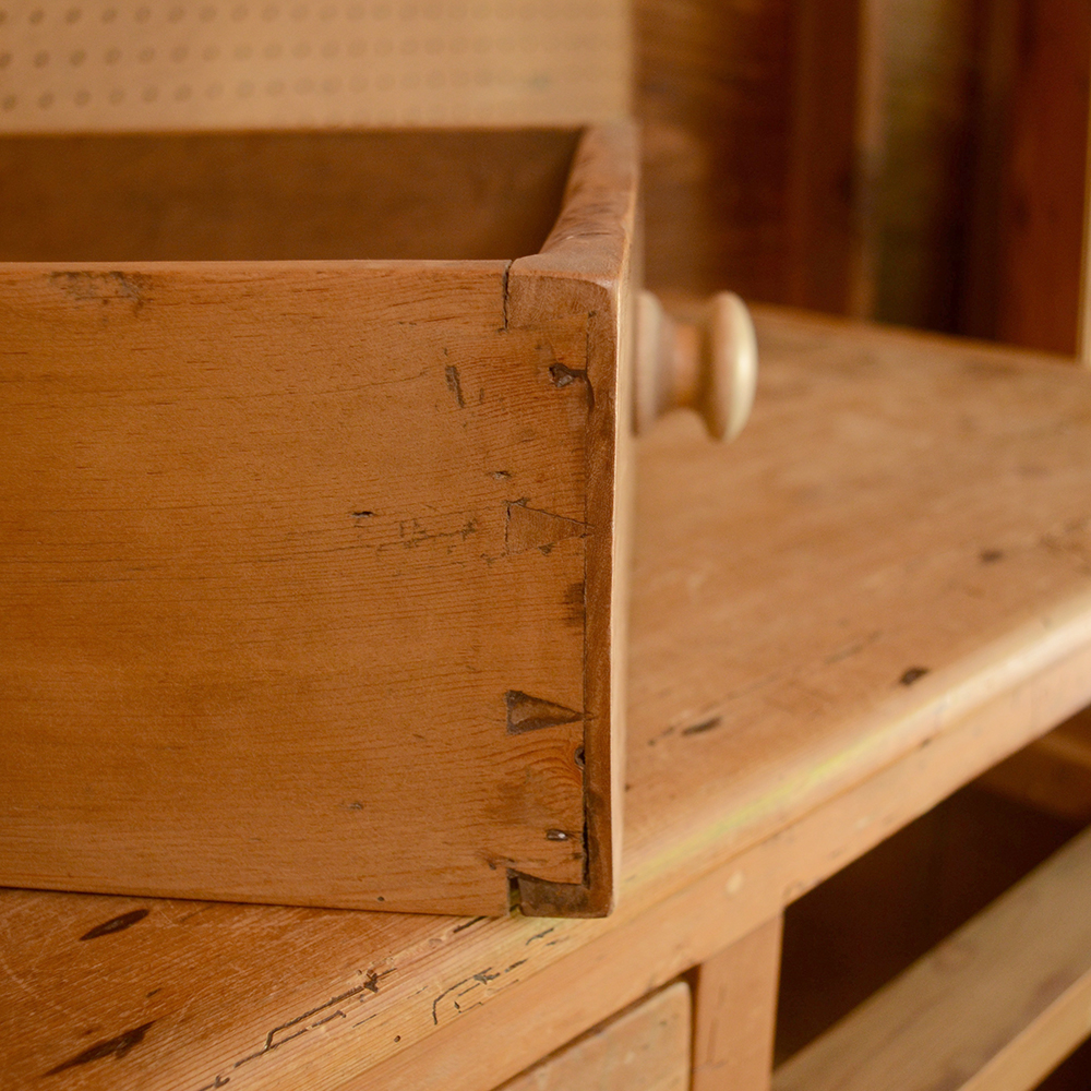 19th Century Pine Stepback Cupboard