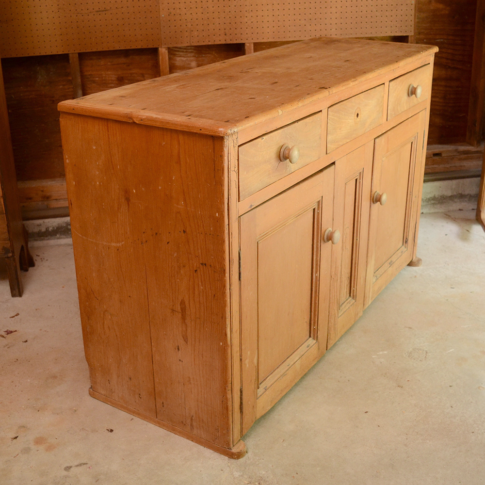 19th Century Pine Stepback Cupboard
