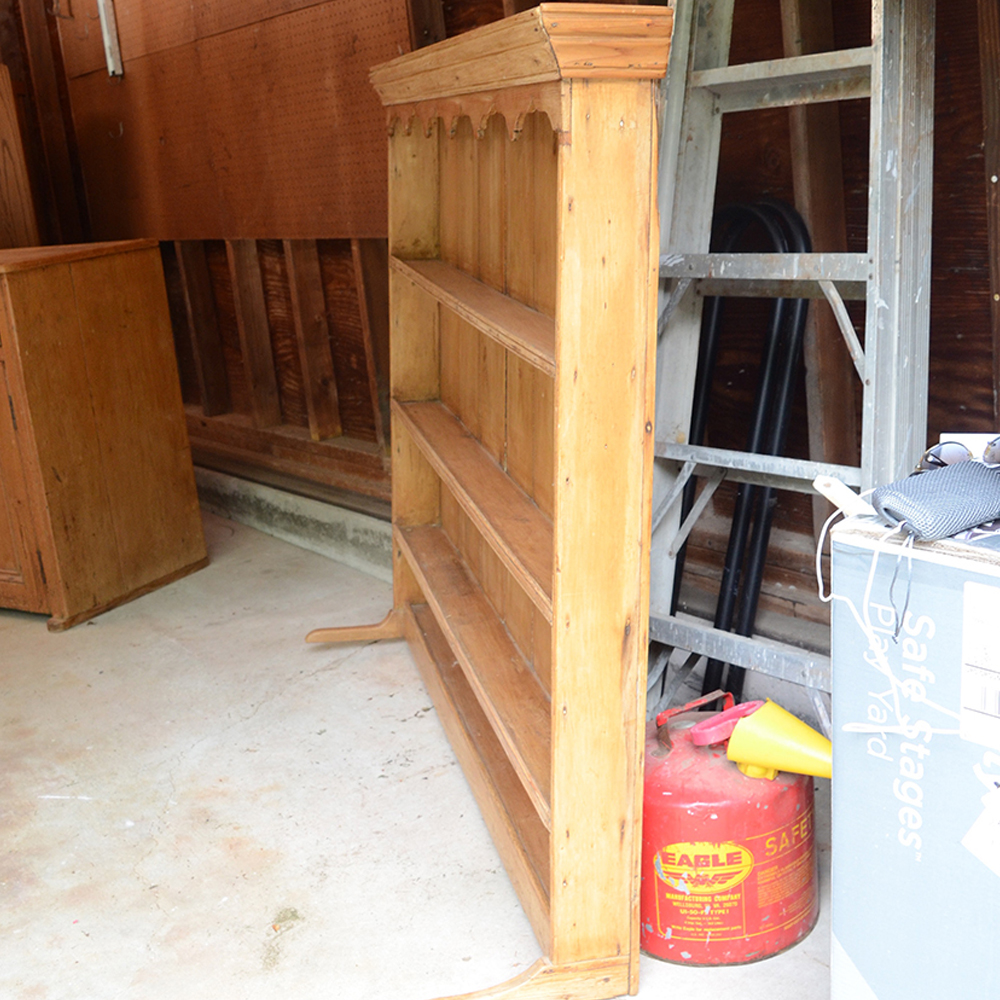19th Century Pine Stepback Cupboard