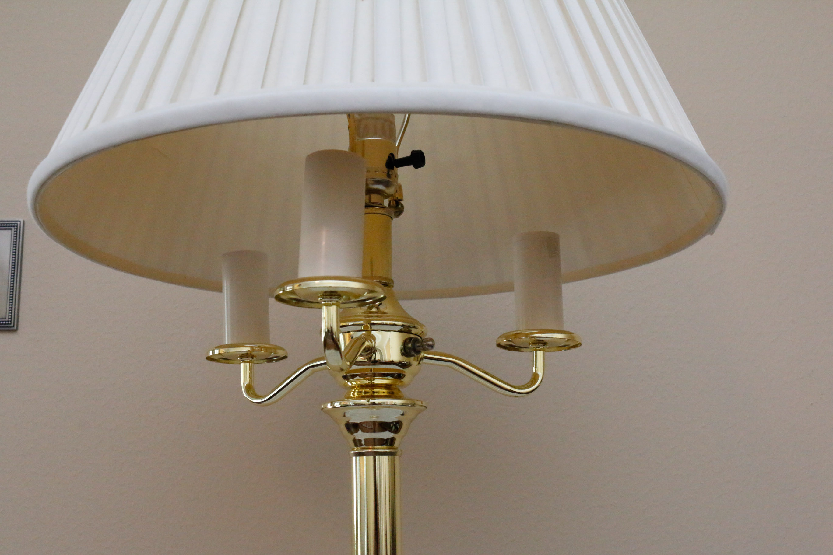 Gold Tone Floor Lamp