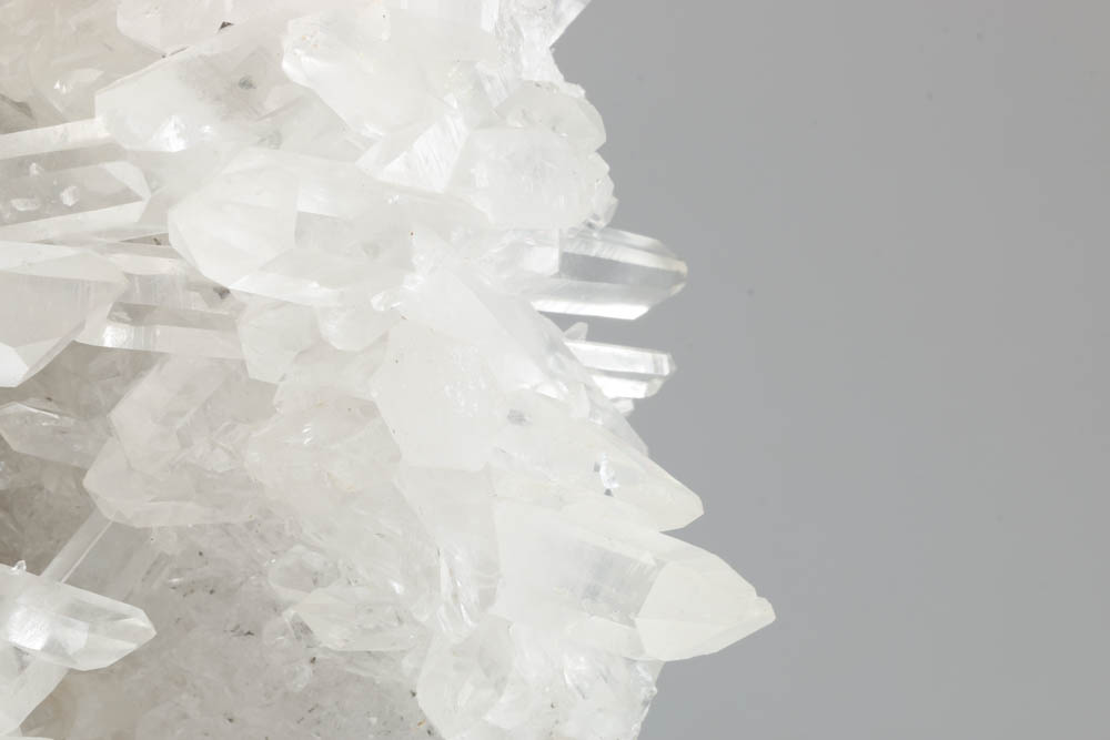 Quartz Crystal Cluster on Bronze Stand