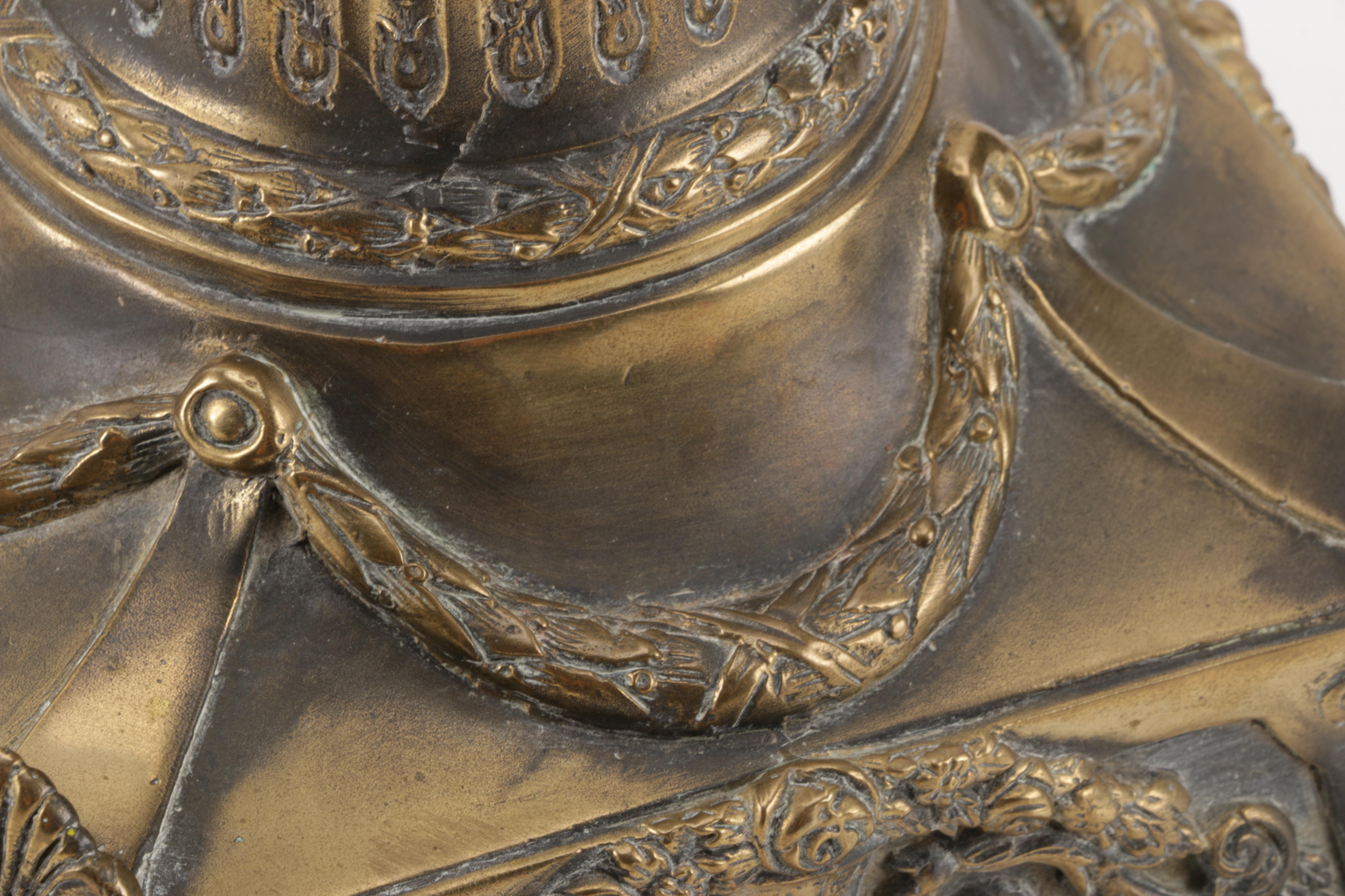 Brass and Glass Figural Bowl
