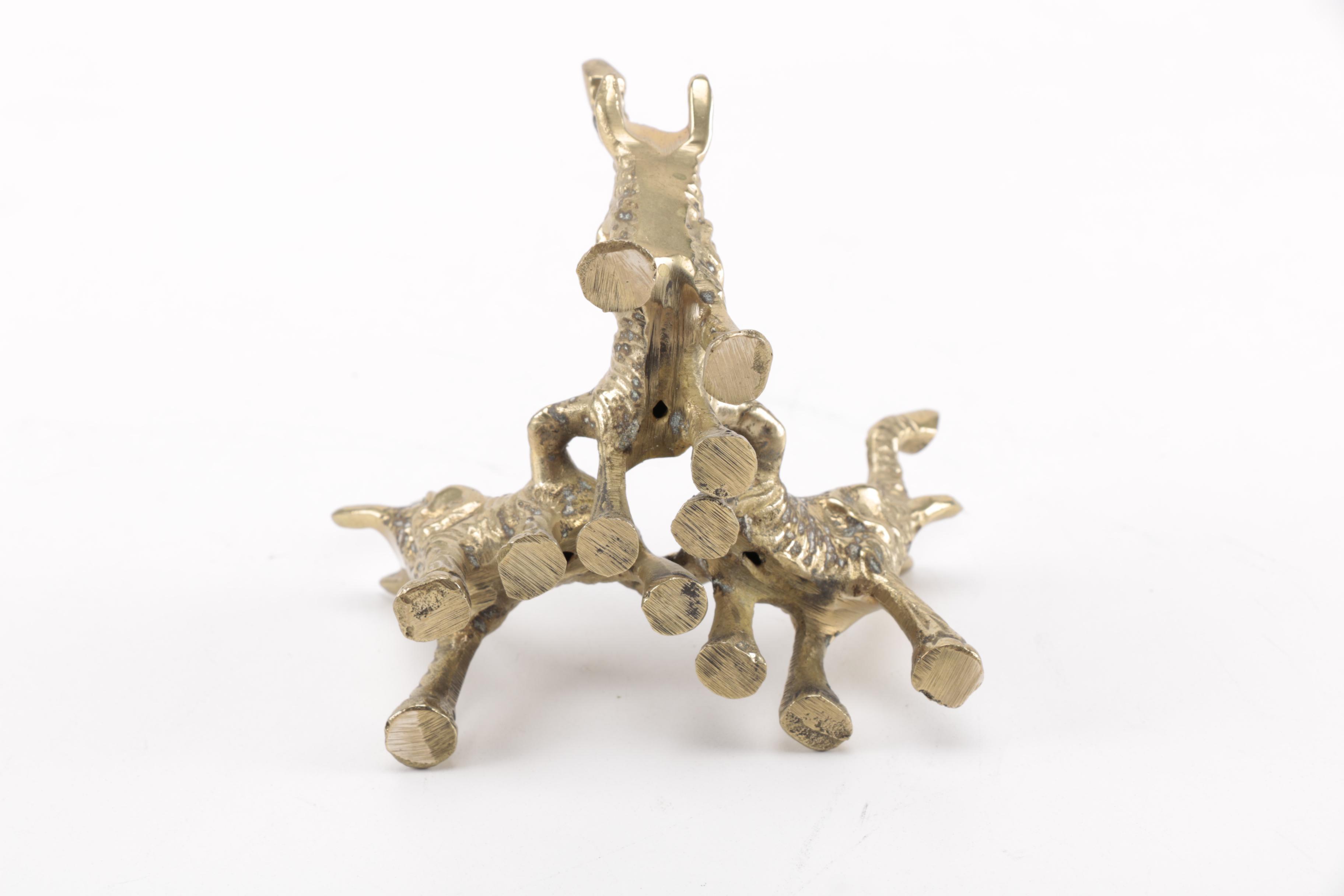 Metal Egg Vessel with Brass Elephant Base