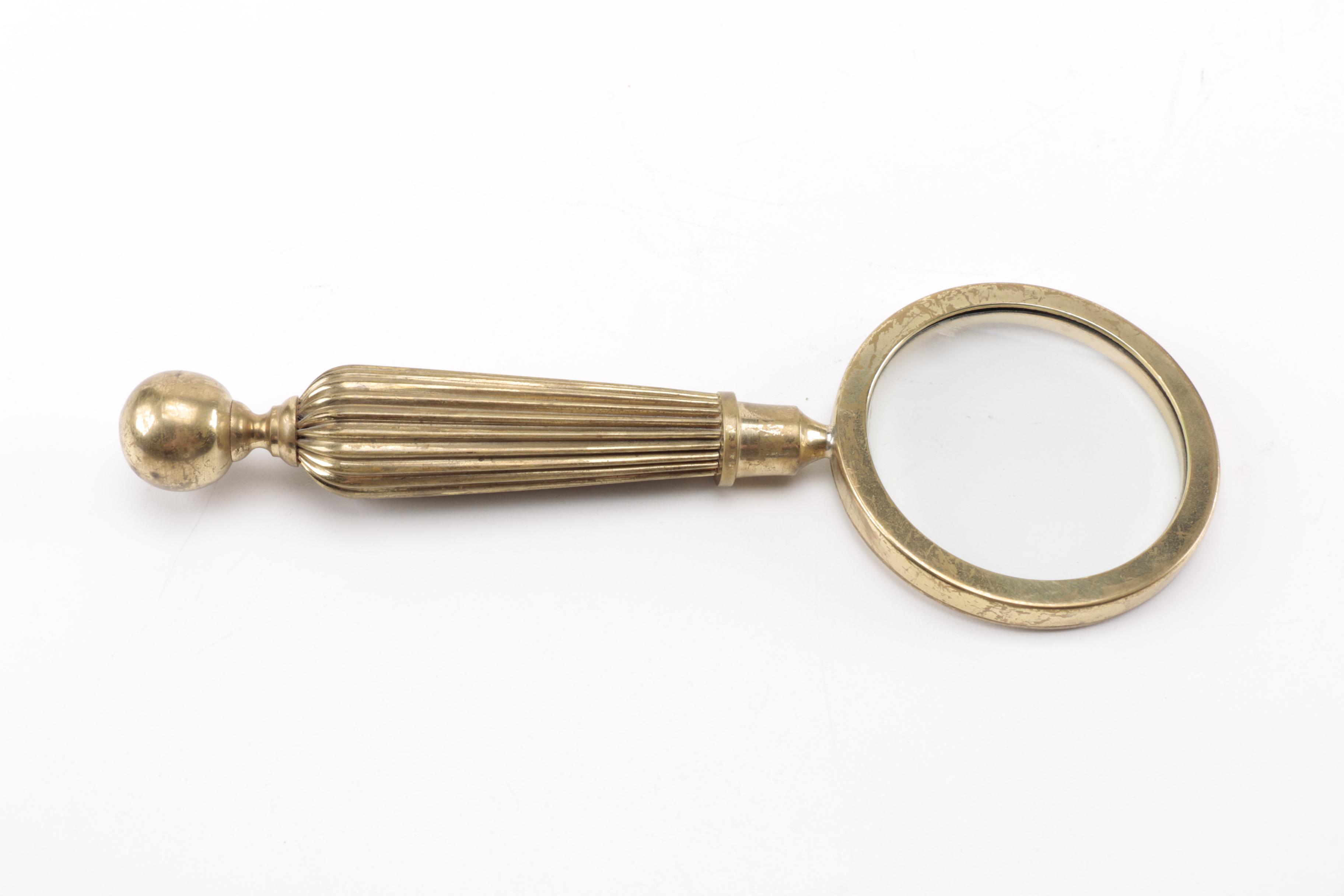 Brass Letter Opener and Magnifying Glass