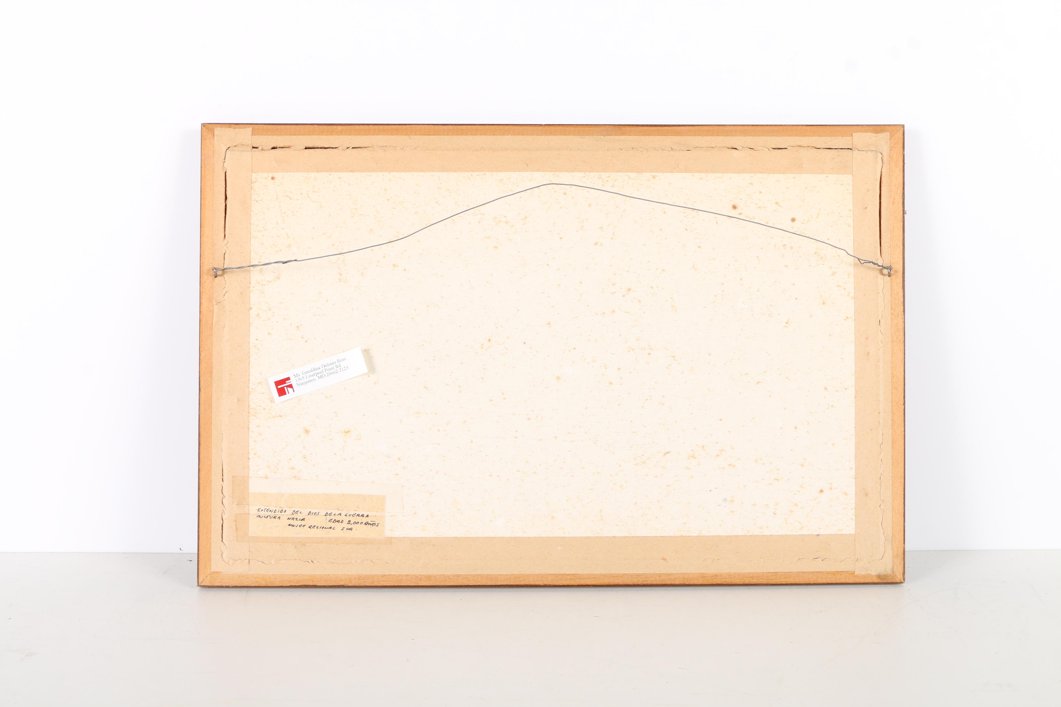 Jorge Prada Gouache Paintings on Paper of Central American Style Compositions