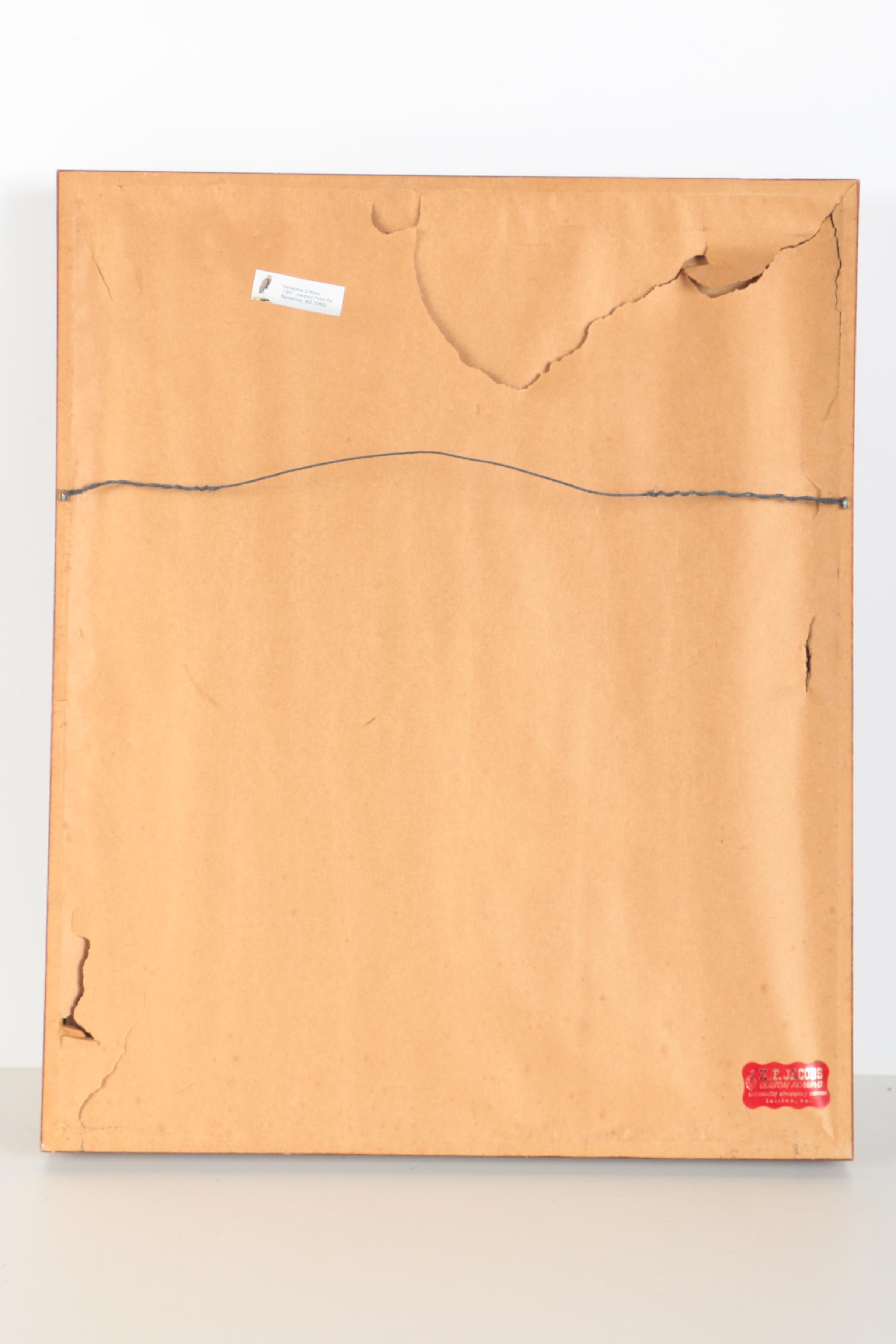 Offset Lithograph on Paper After Audrey Young Oppel's Portrait of a Native American Child