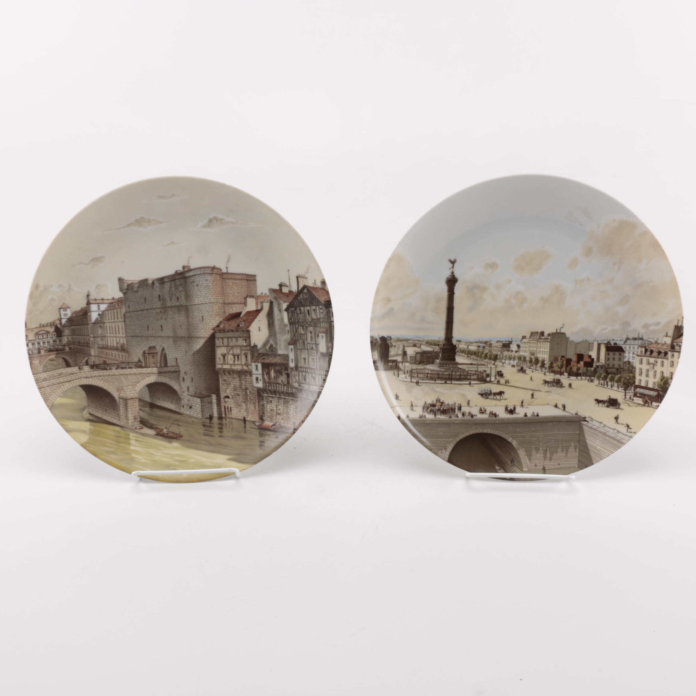 "The Bridges of Paris" Limited Edition Porcelaine De Paris Plates