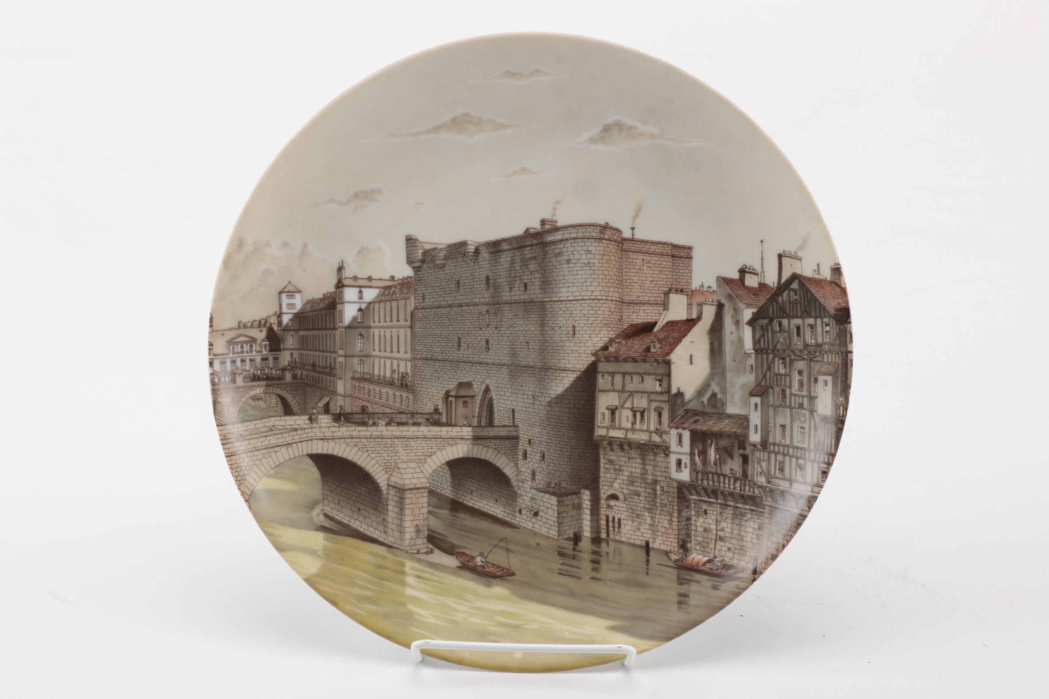 "The Bridges of Paris" Limited Edition Porcelaine De Paris Plates