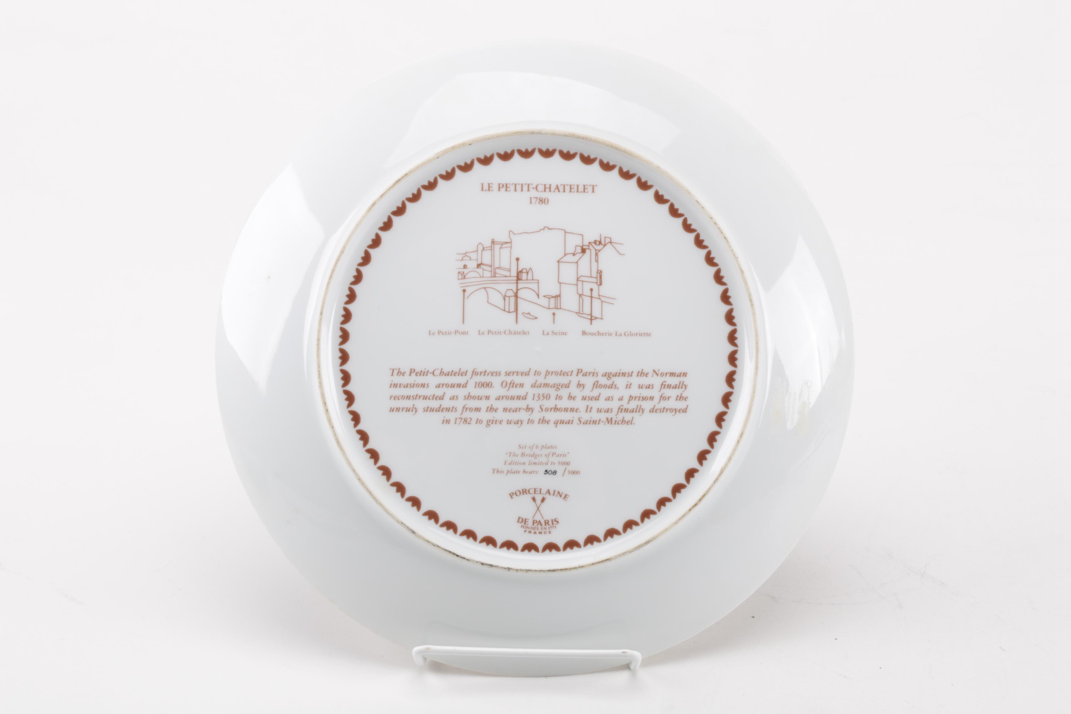 "The Bridges of Paris" Limited Edition Porcelaine De Paris Plates