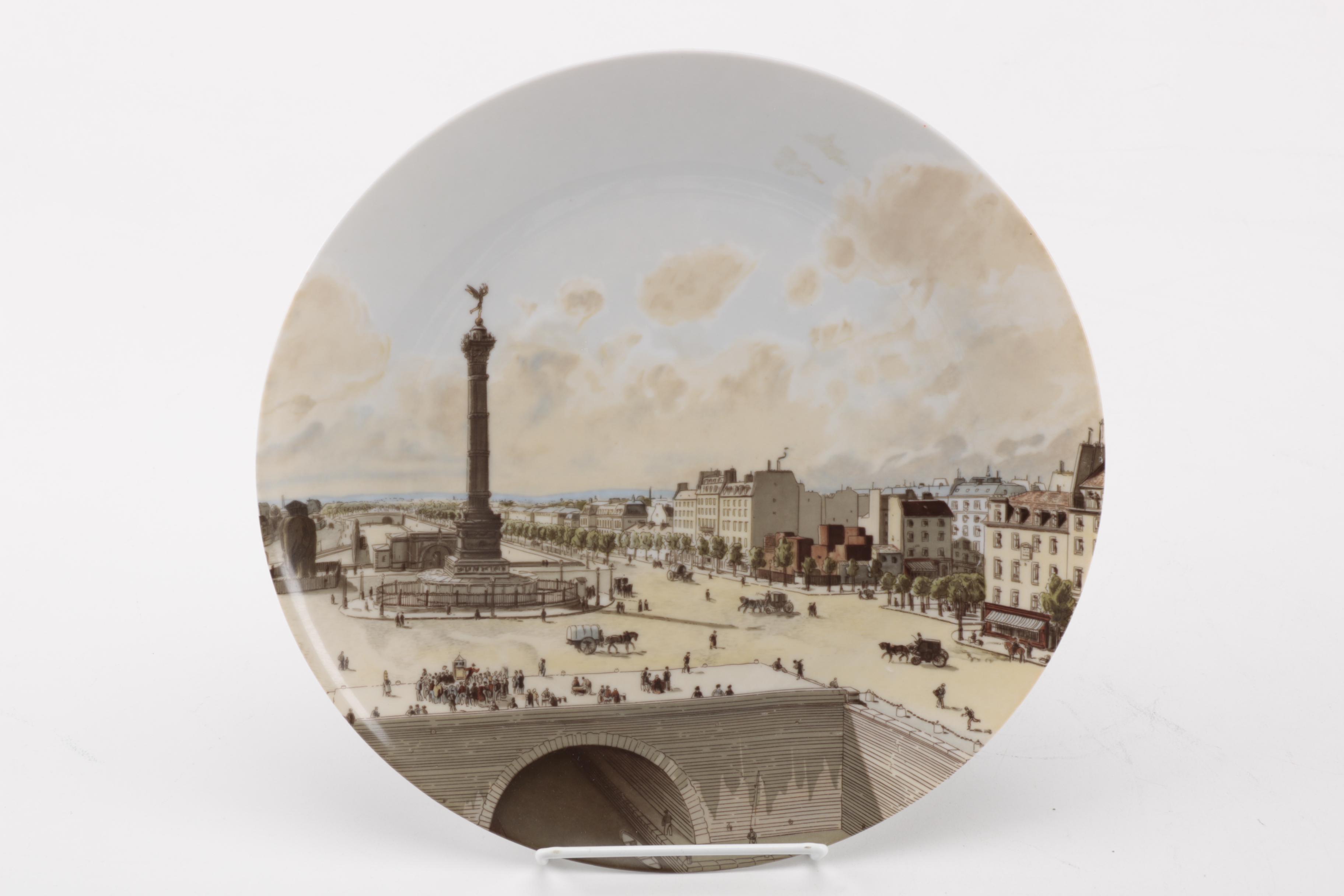 "The Bridges of Paris" Limited Edition Porcelaine De Paris Plates