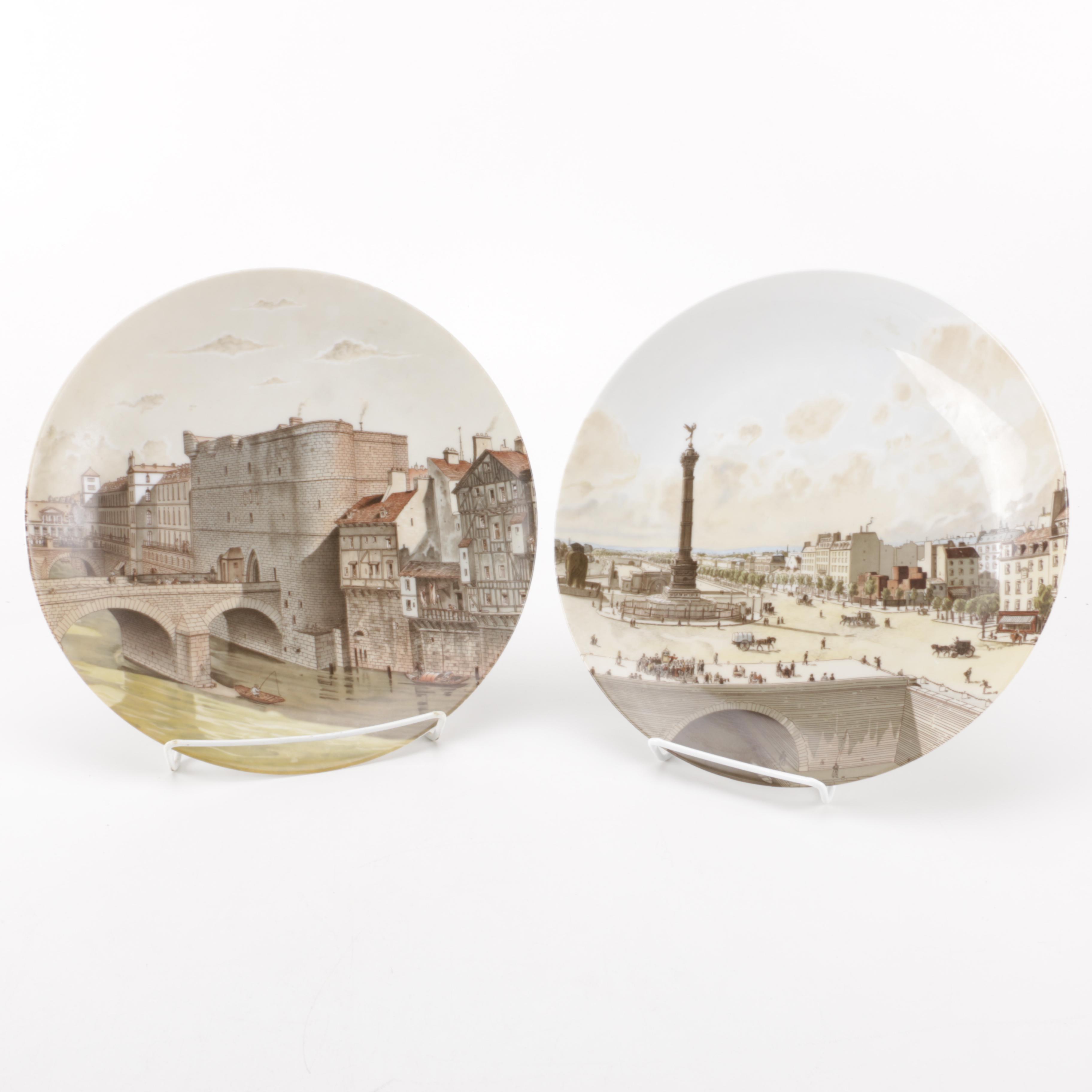 "The Bridges of Paris" Limited Edition Porcelaine De Paris Plates