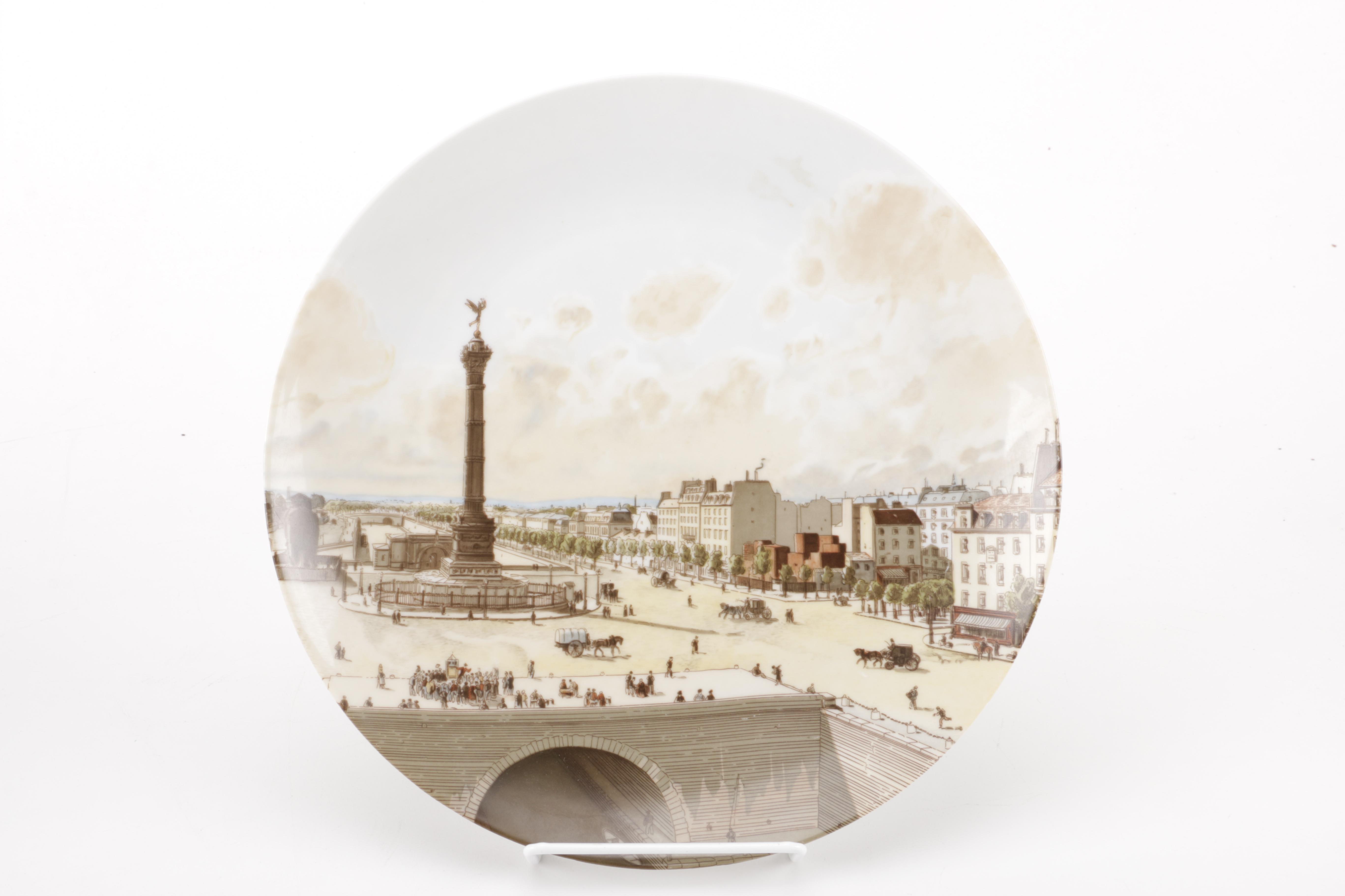 "The Bridges of Paris" Limited Edition Porcelaine De Paris Plates