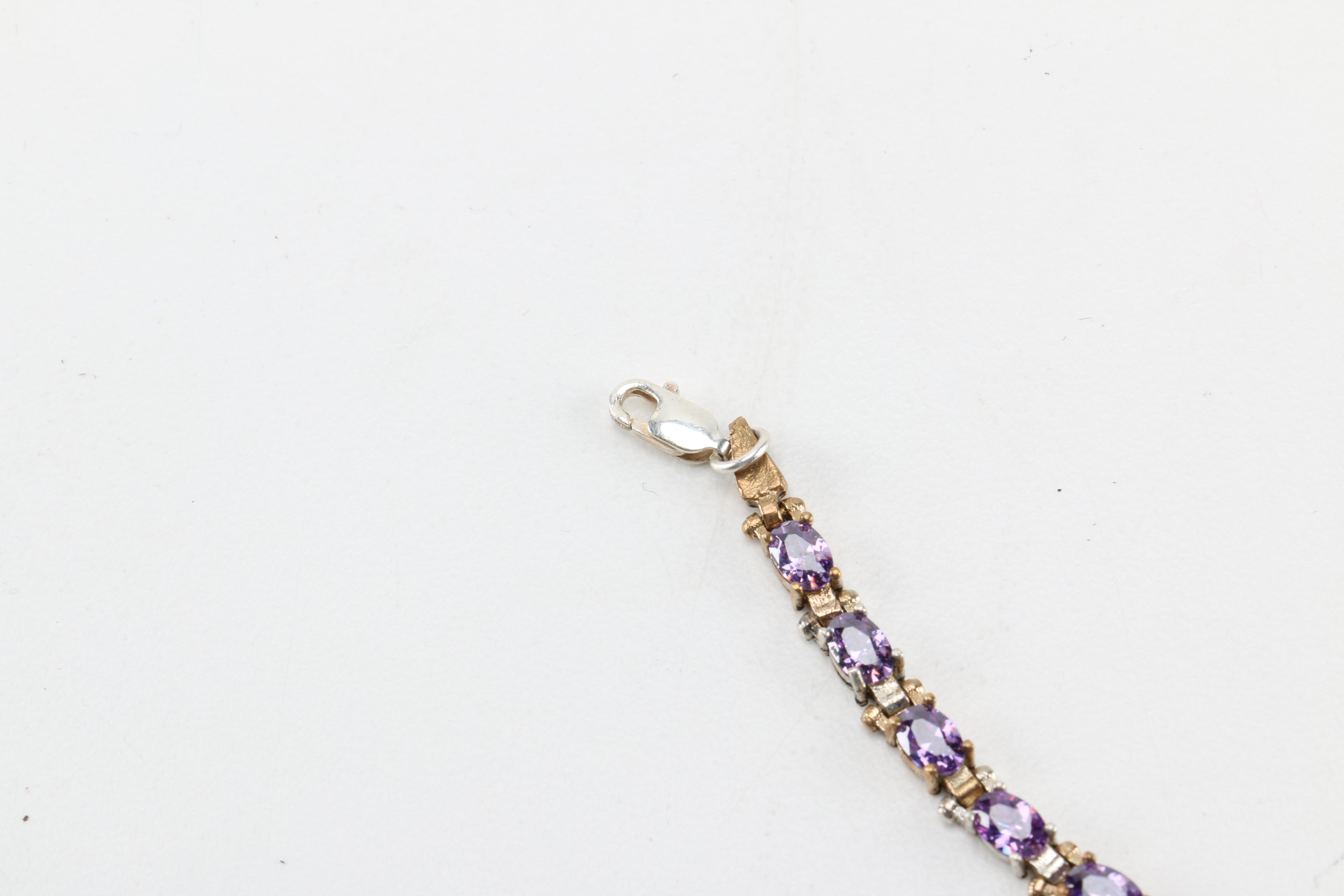 Vintage Style Sterling Silver and Cubic Zirconia Bracelets