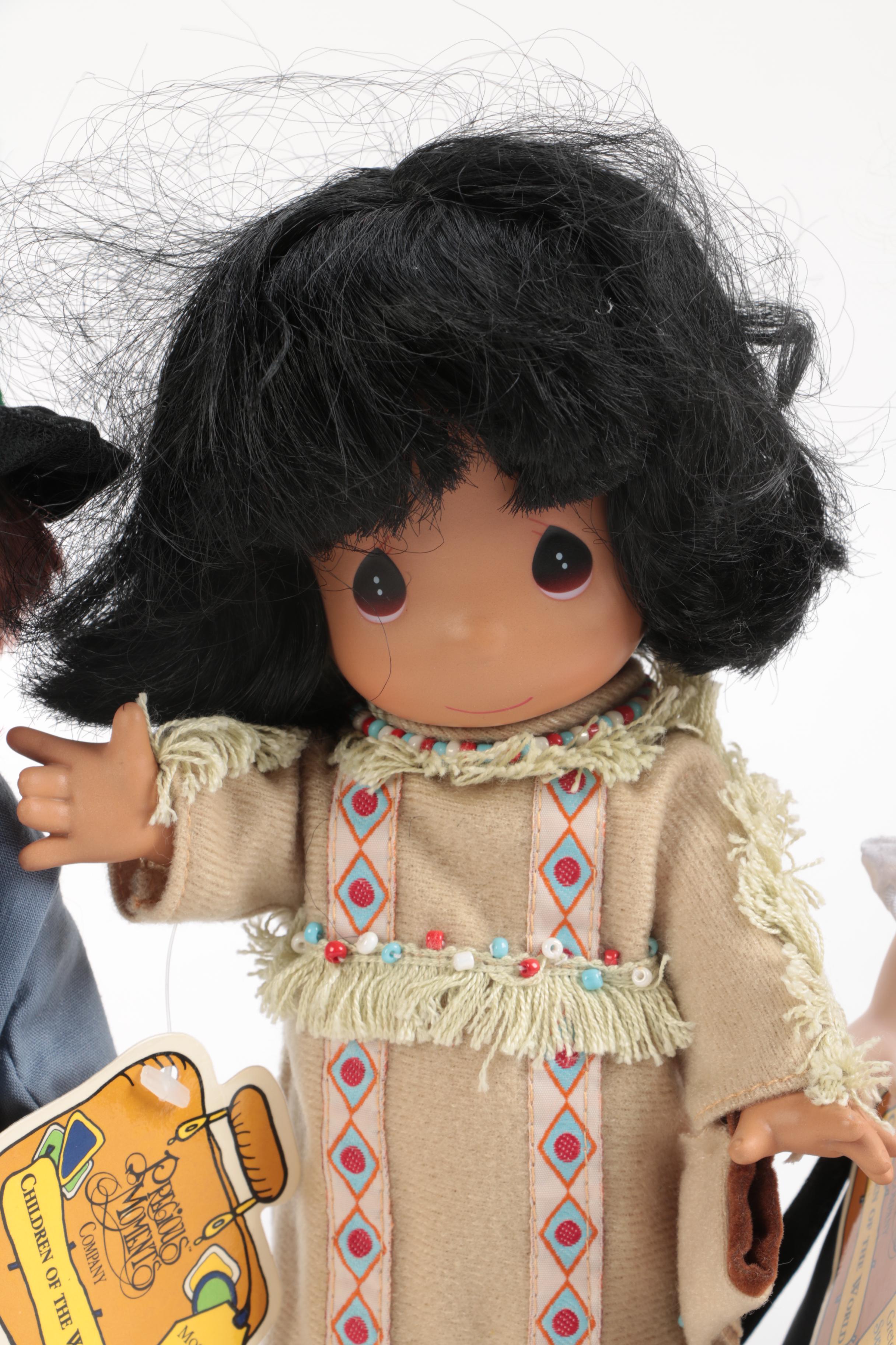 Generous Collection of Porcelain and Stuffed Dolls including Precious Moments