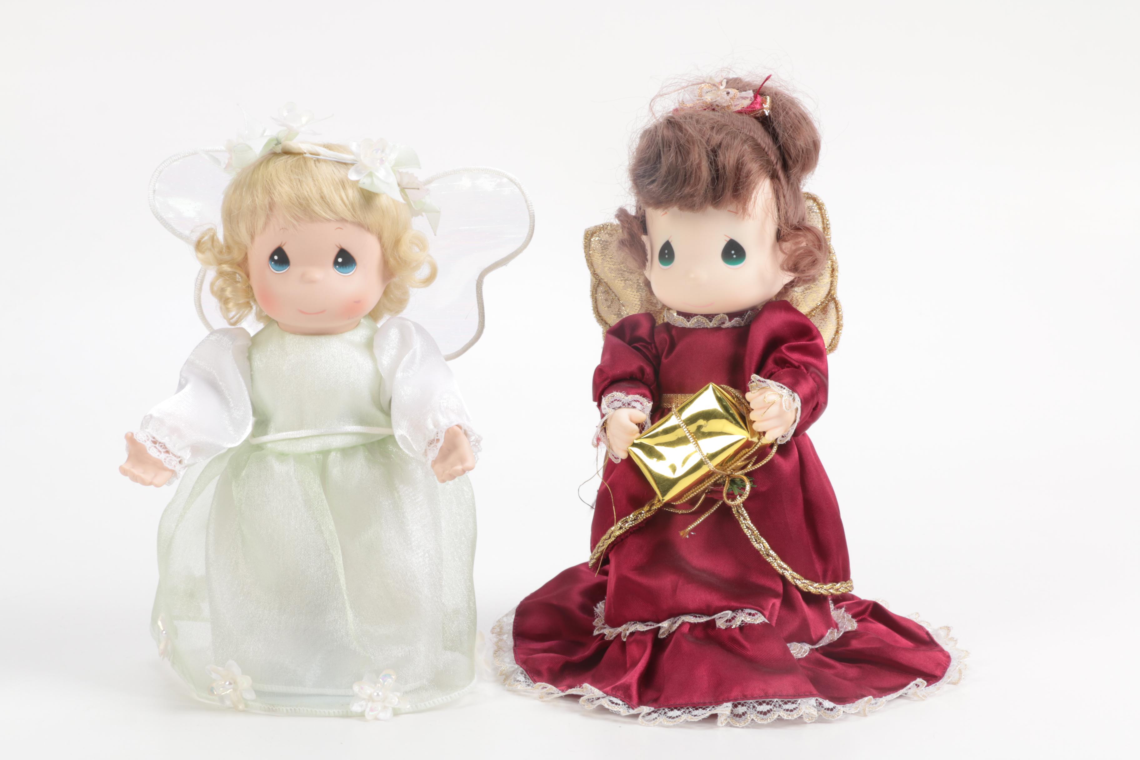 Generous Collection of Porcelain and Stuffed Dolls including Precious Moments