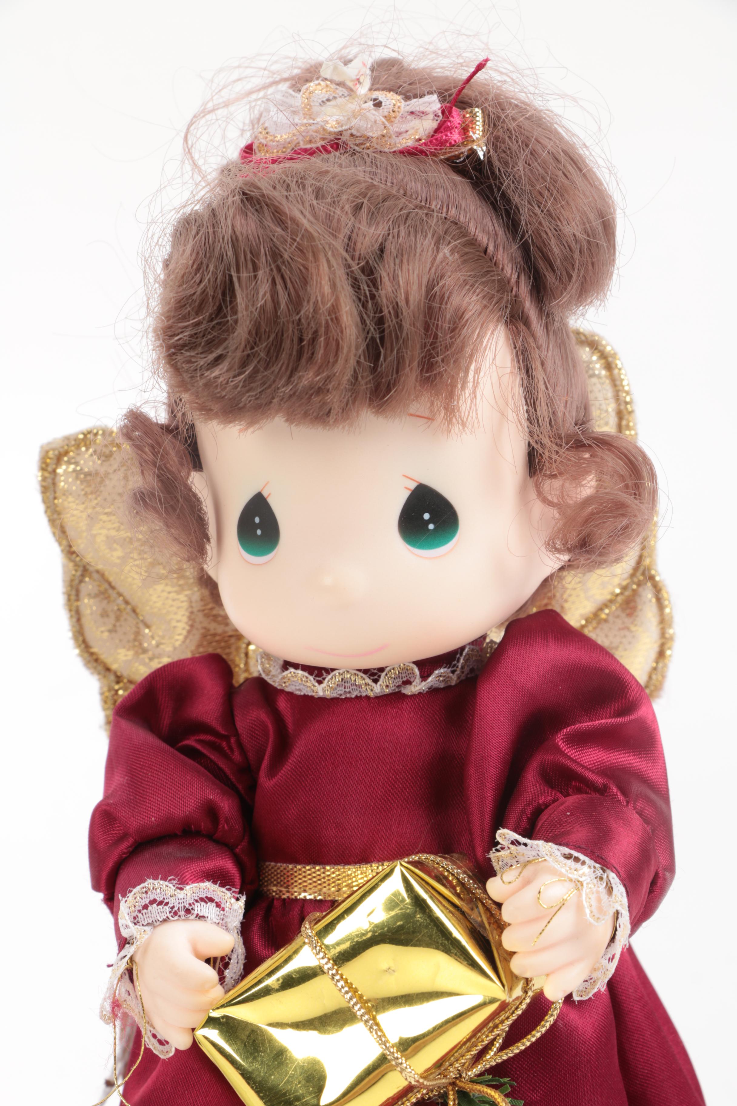 Generous Collection of Porcelain and Stuffed Dolls including Precious Moments