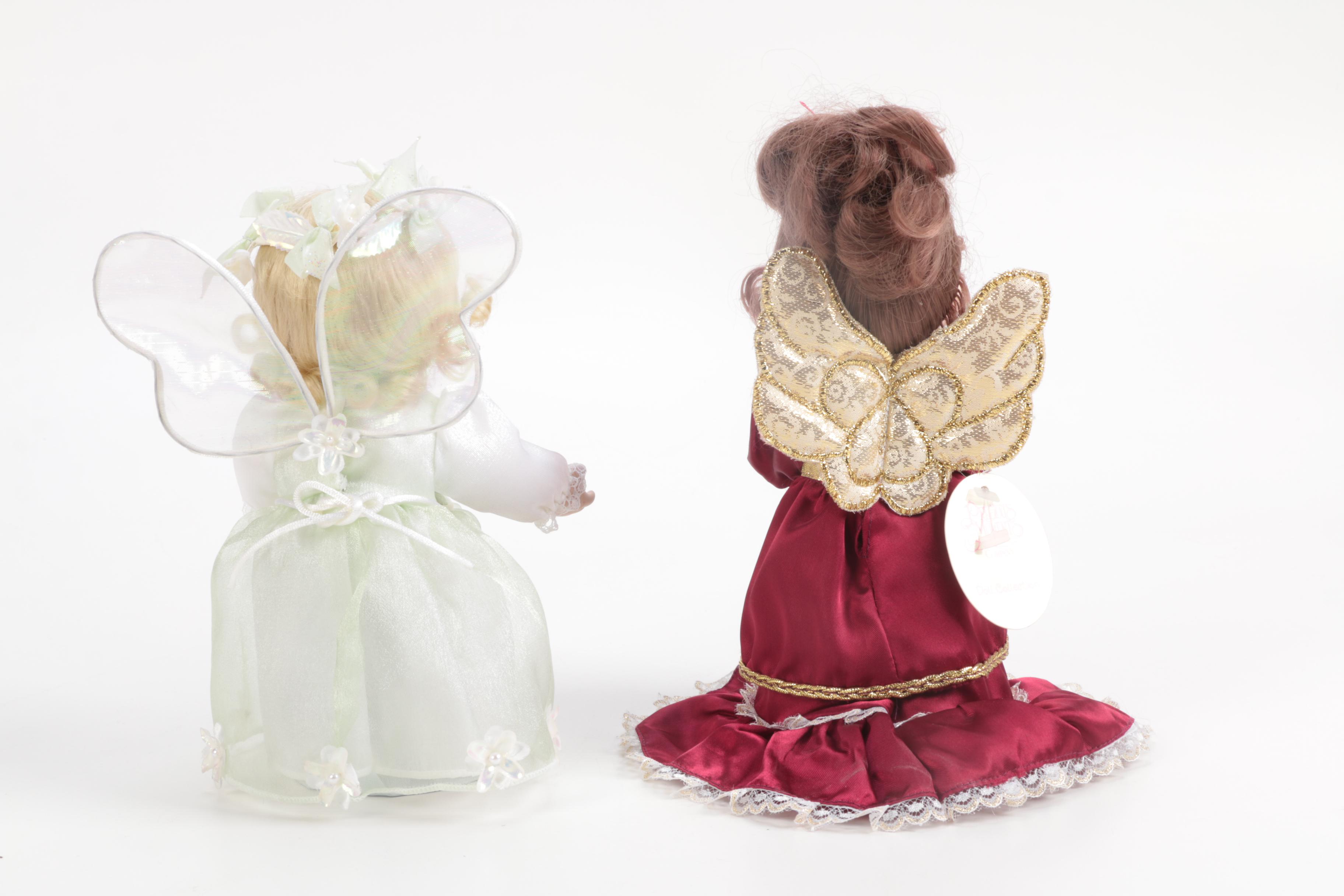 Generous Collection of Porcelain and Stuffed Dolls including Precious Moments