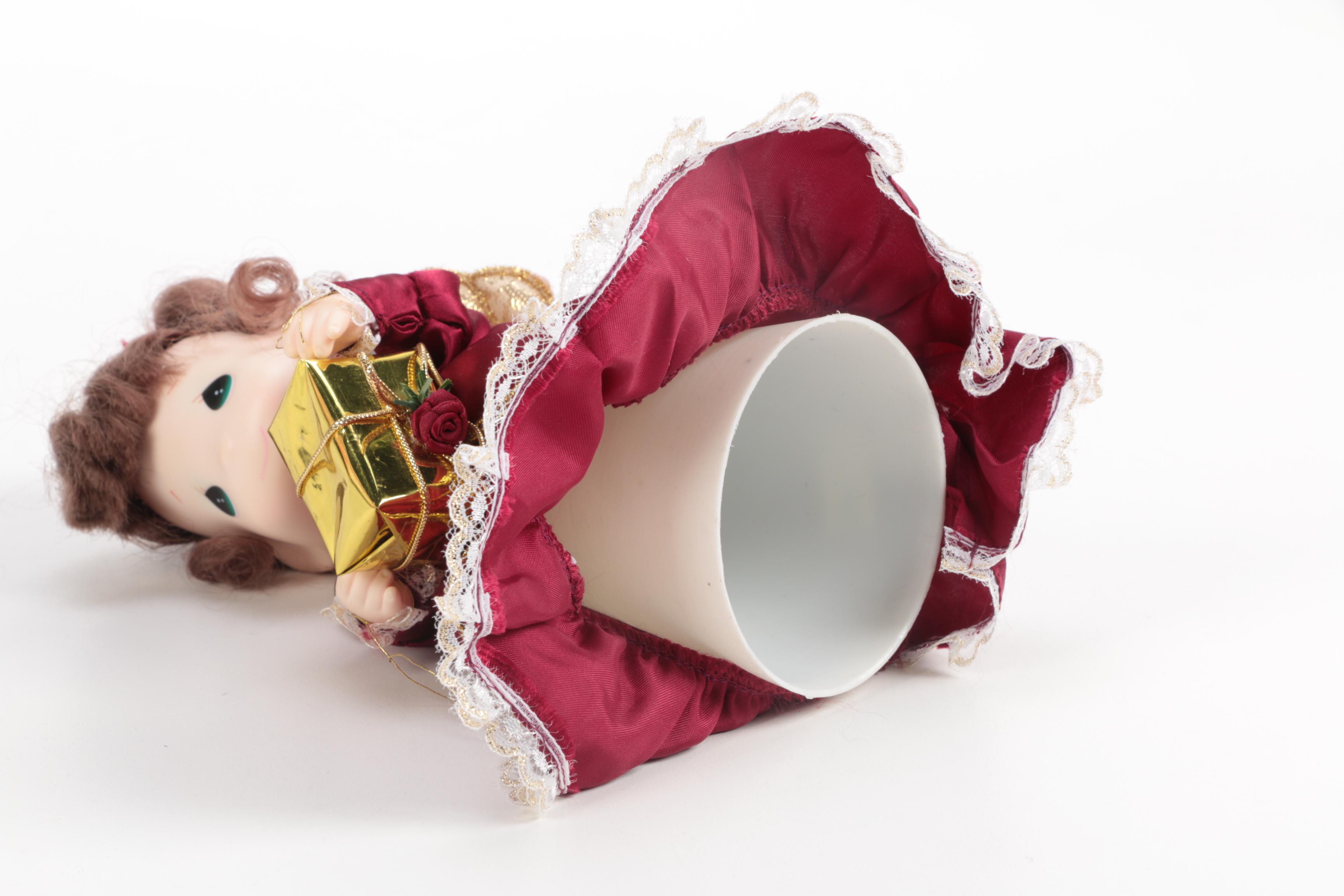 Generous Collection of Porcelain and Stuffed Dolls including Precious Moments