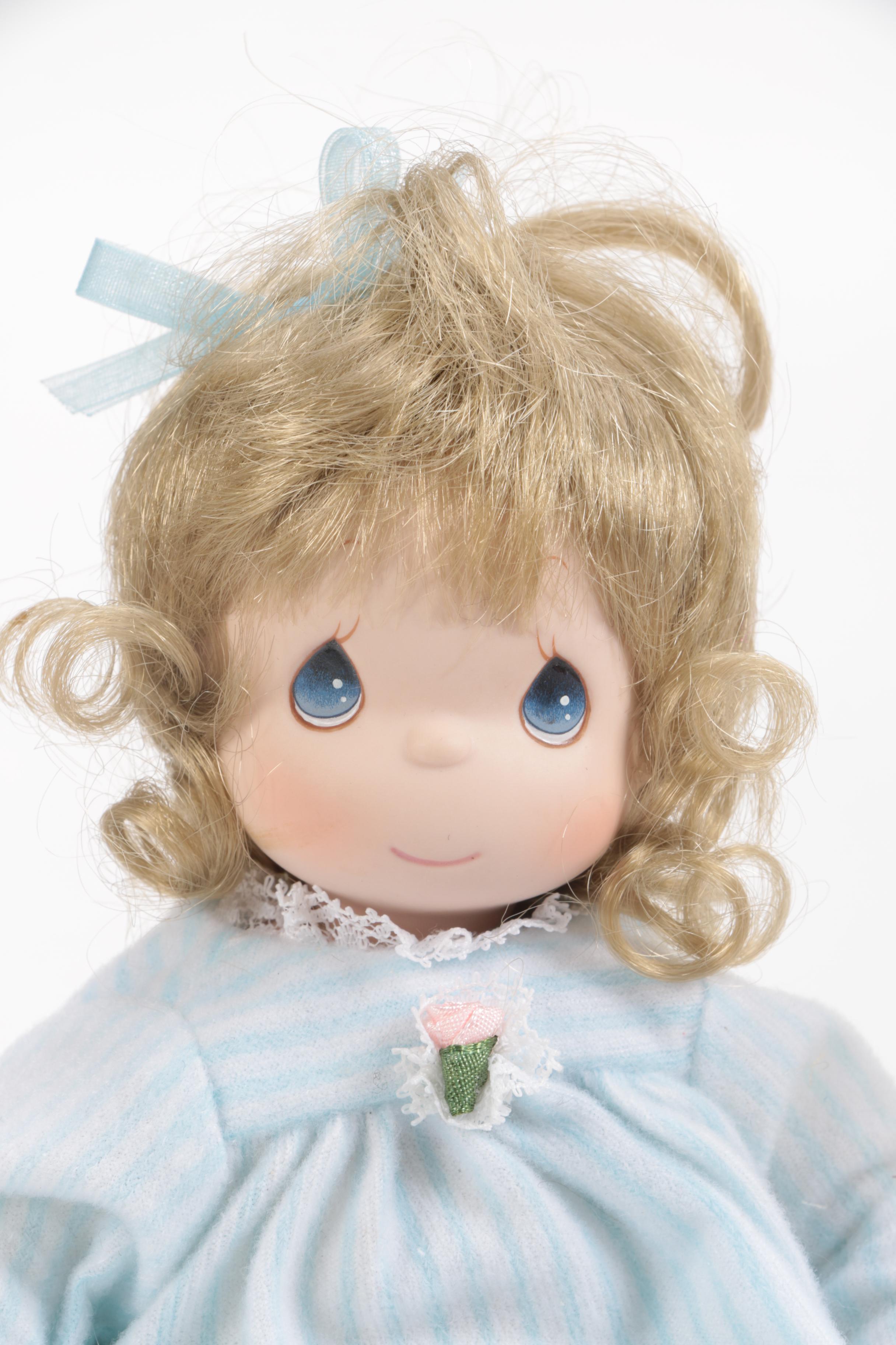 Generous Collection of Porcelain and Stuffed Dolls including Precious Moments