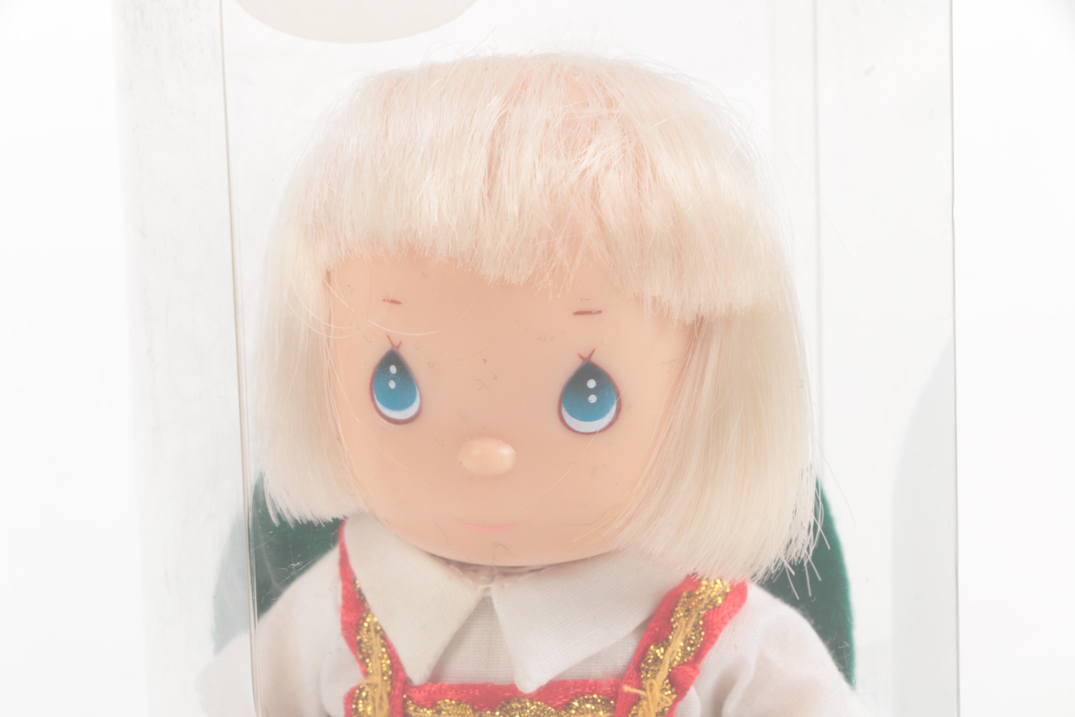 Generous Collection of Porcelain and Stuffed Dolls including Precious Moments