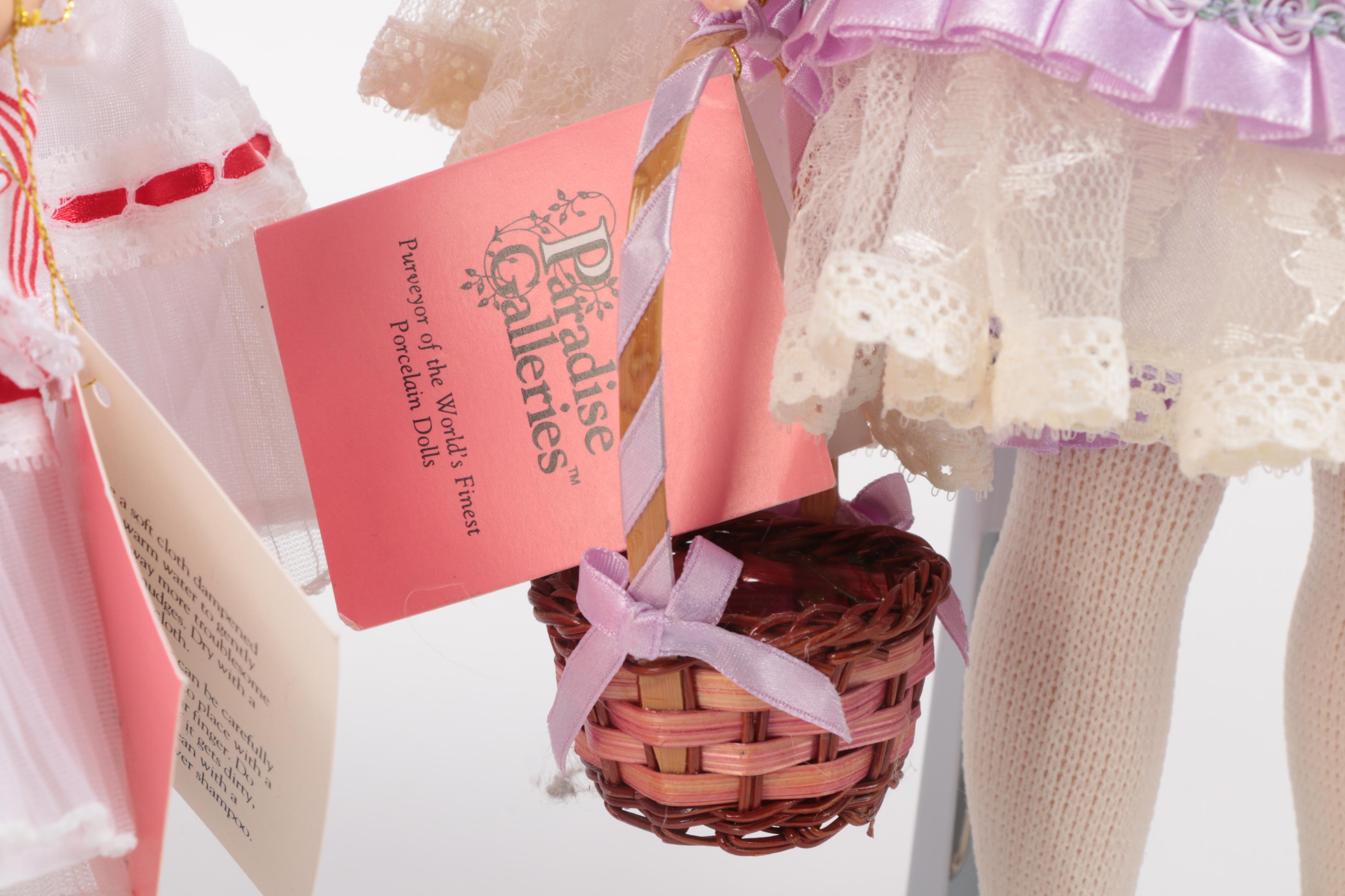 Generous Collection of Porcelain and Stuffed Dolls including Precious Moments