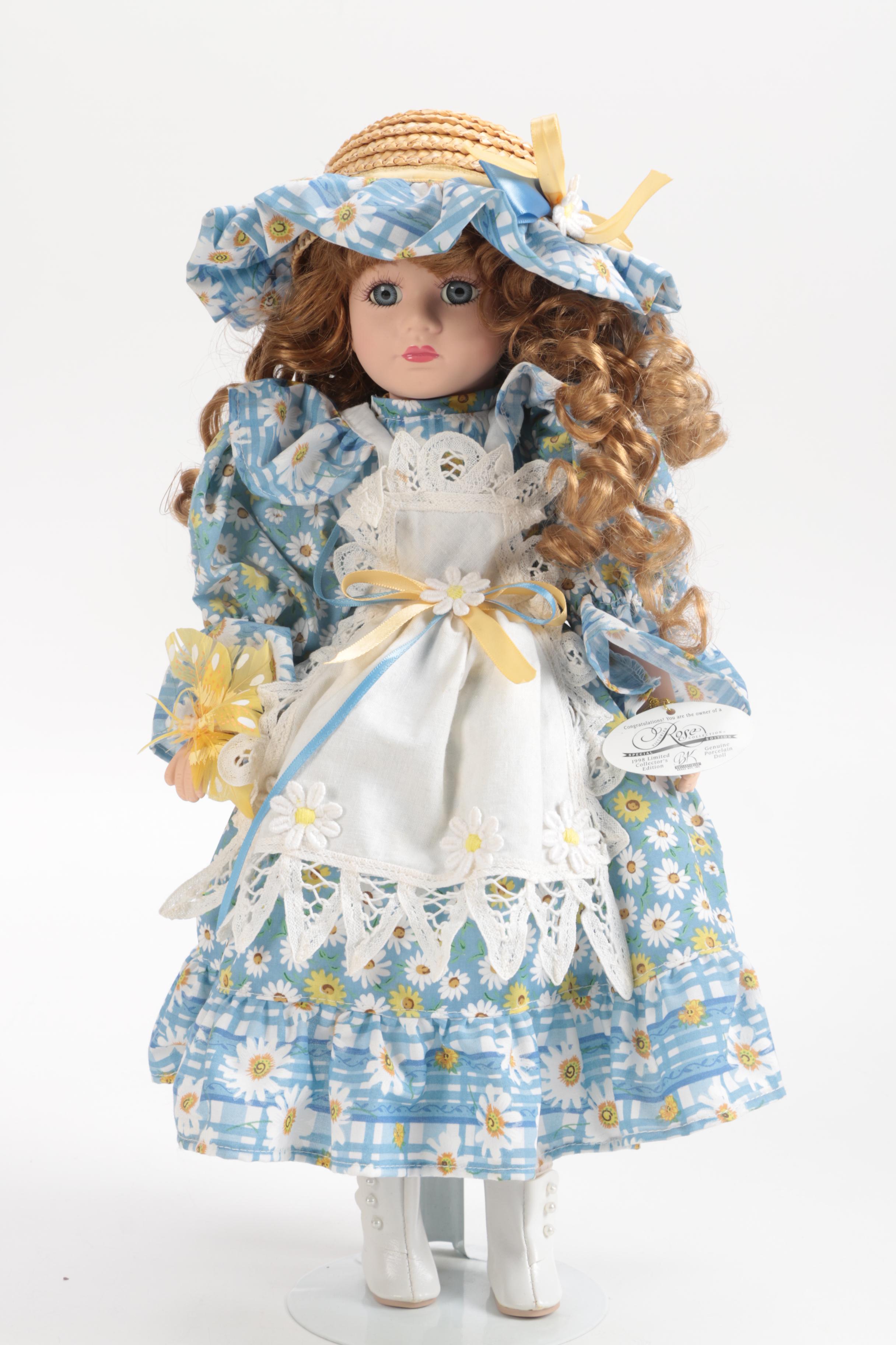 Generous Collection of Porcelain and Stuffed Dolls including Precious Moments