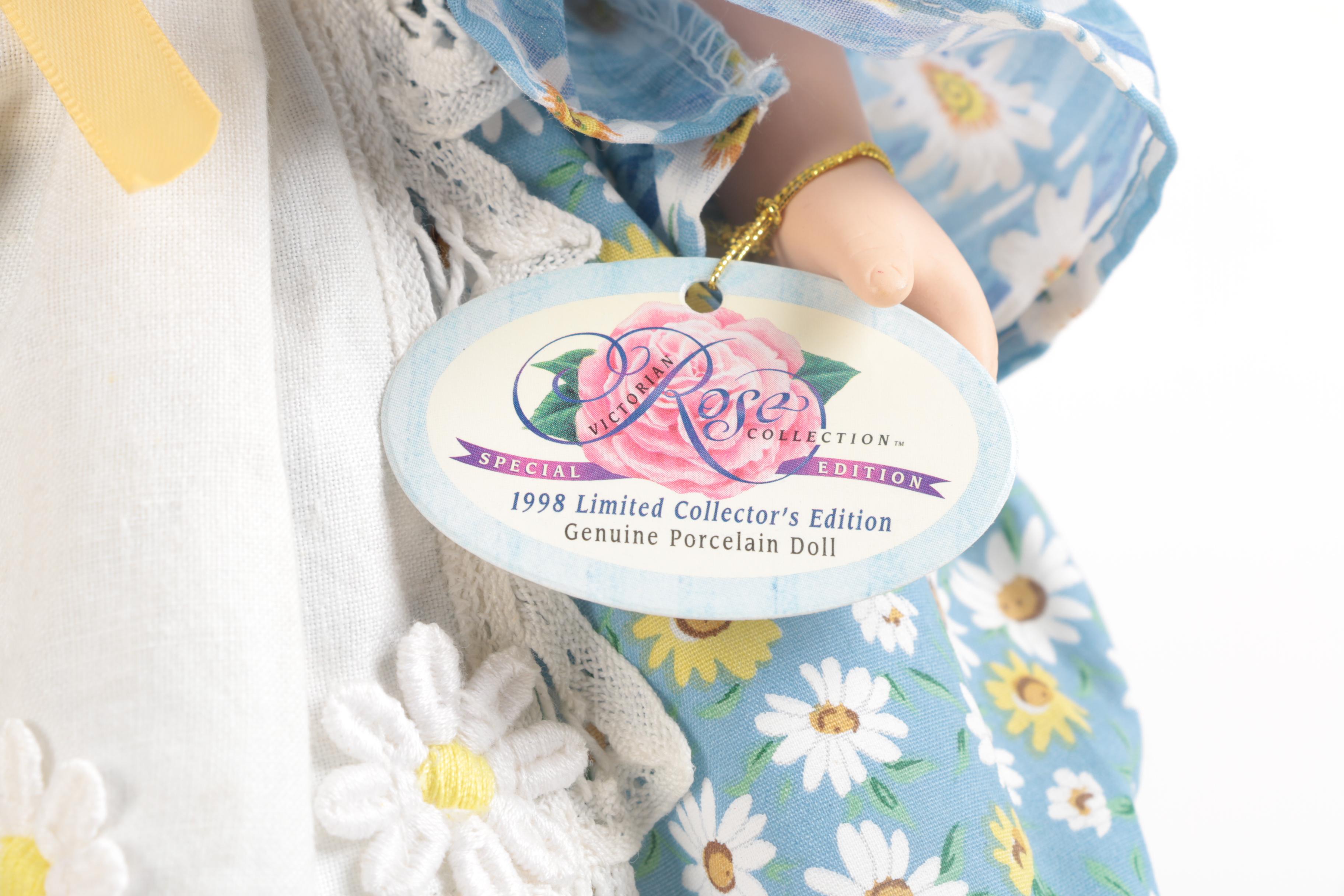 Generous Collection of Porcelain and Stuffed Dolls including Precious Moments