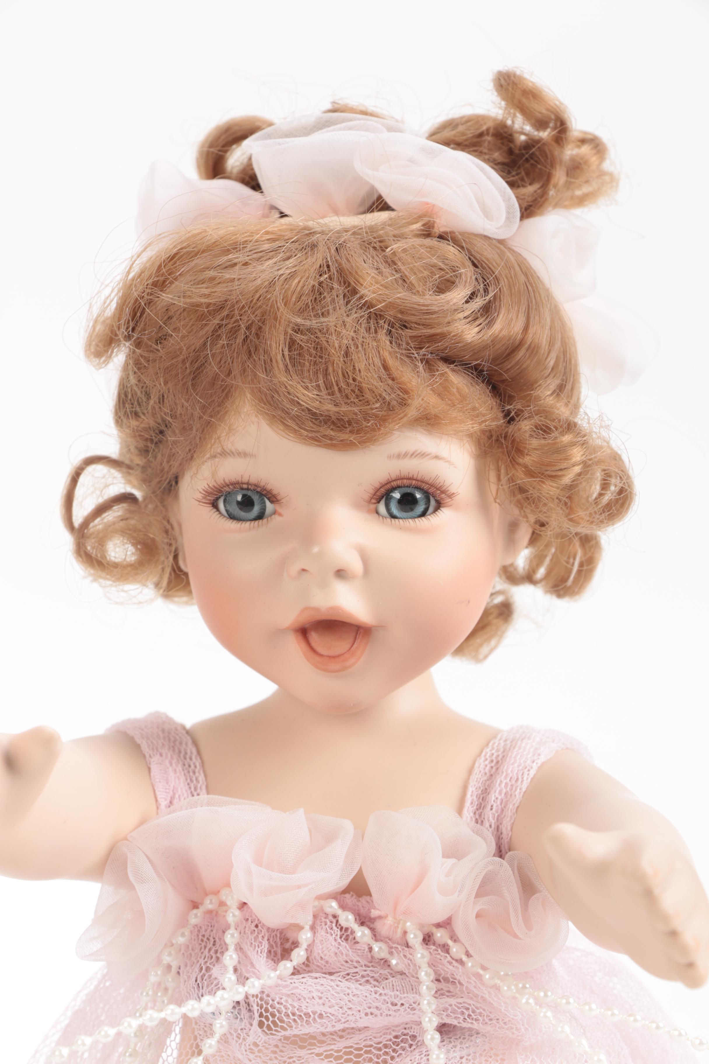 Generous Collection of Porcelain and Stuffed Dolls including Precious Moments