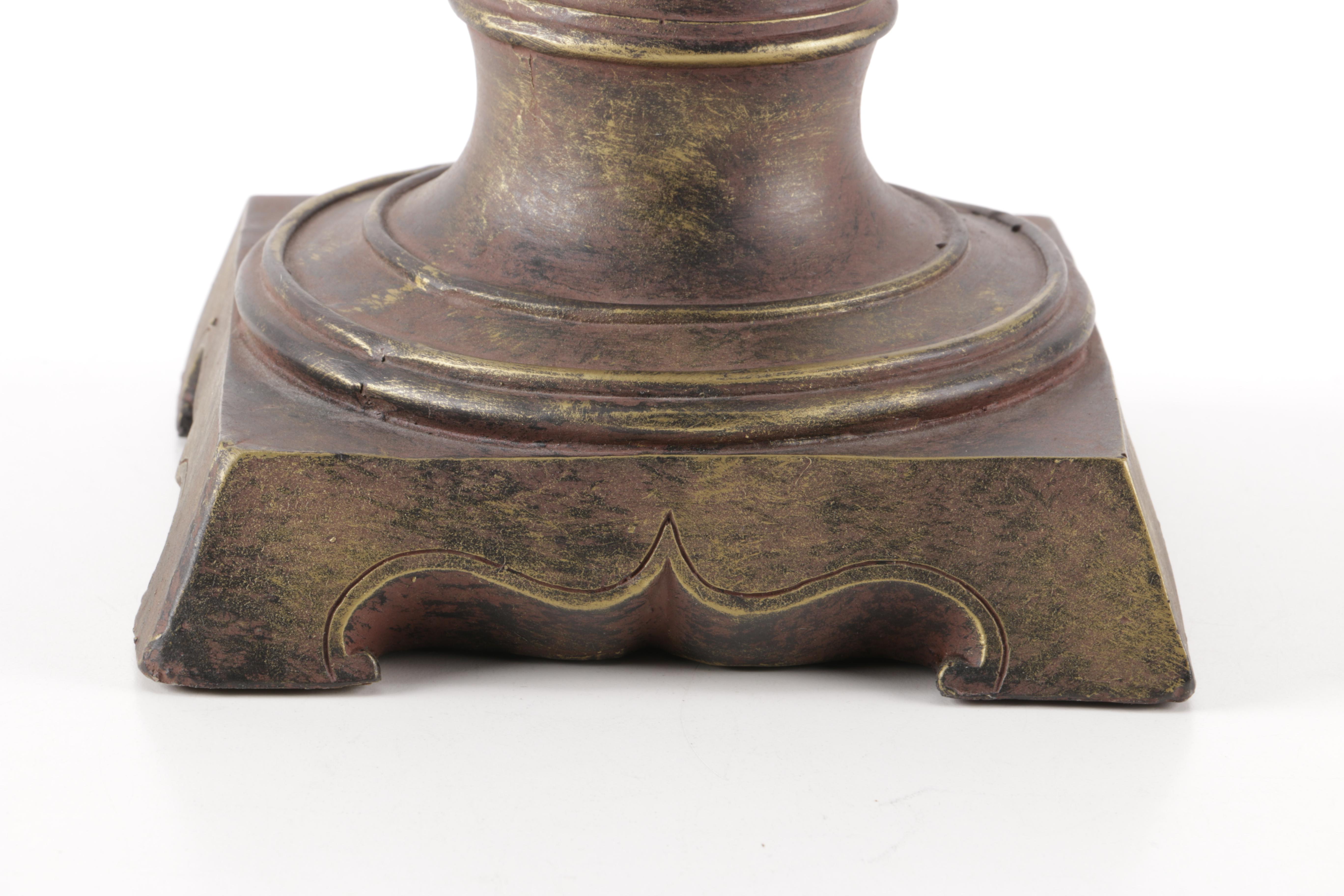 Large Decorative Plaster Lidded Urn
