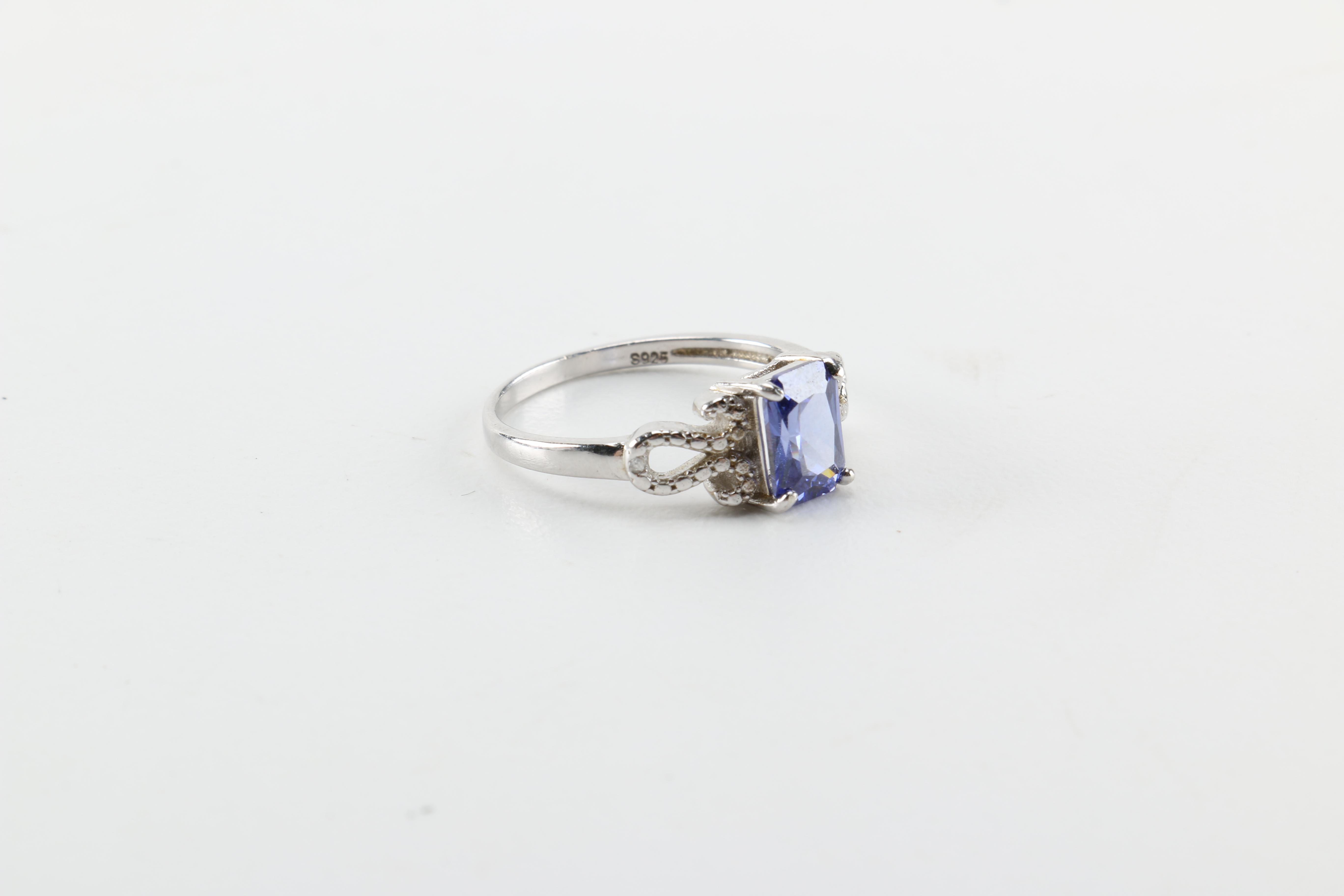 Sterling Silver and Gemstone Rings Including Pieces With Diamonds