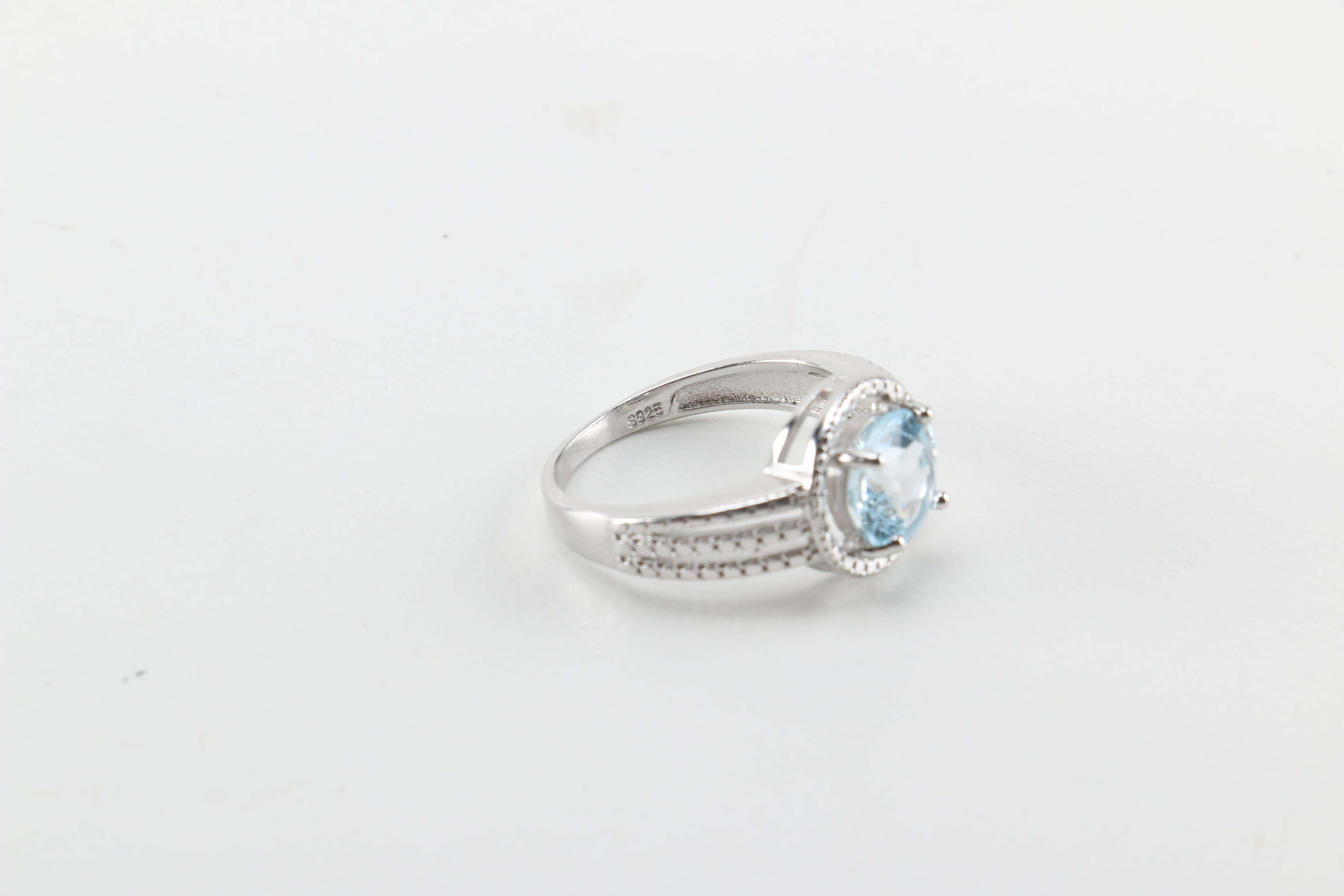 Sterling Silver and Gemstone Rings Including Pieces With Diamonds