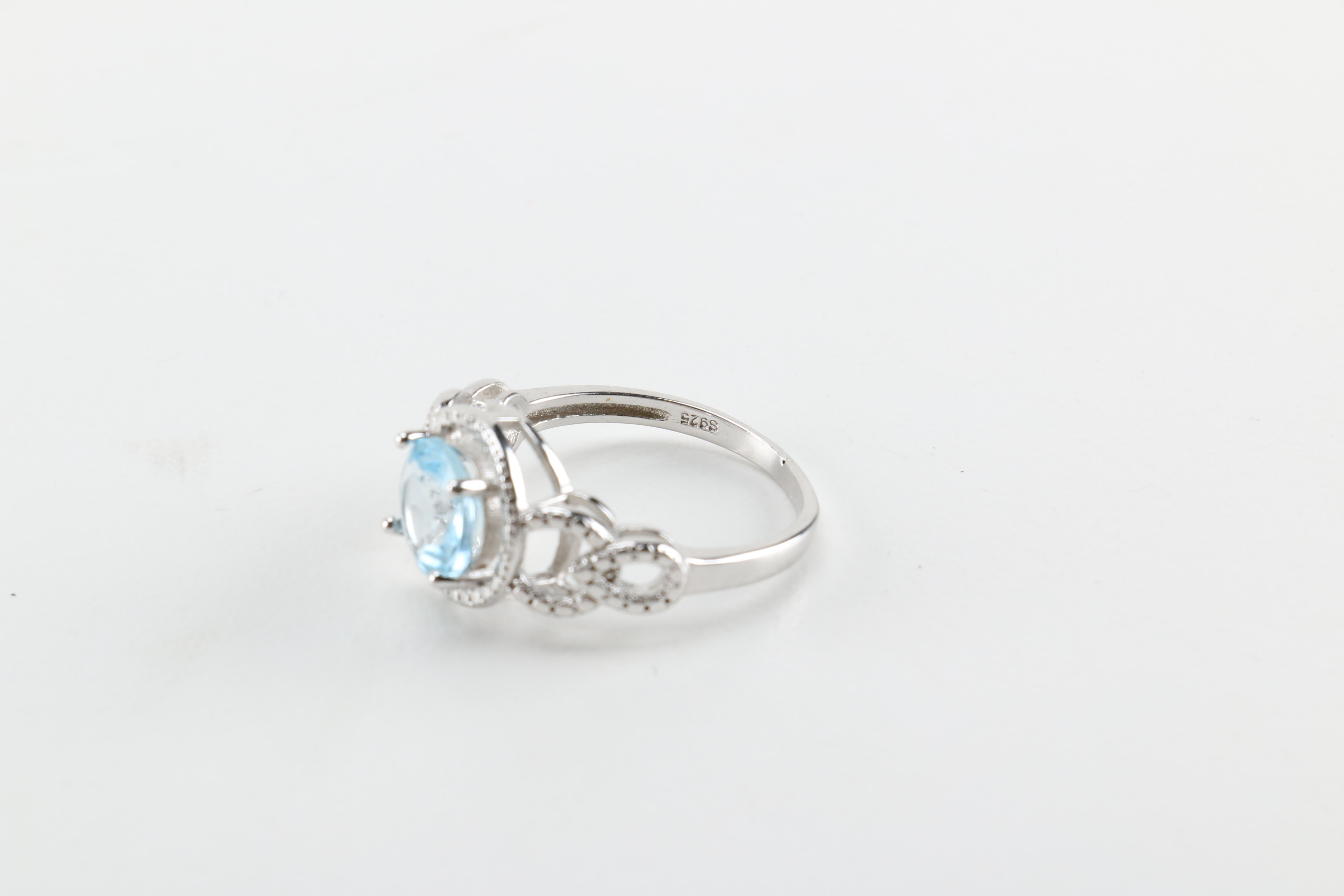 Sterling Silver and Gemstone Rings Including Pieces With Diamonds