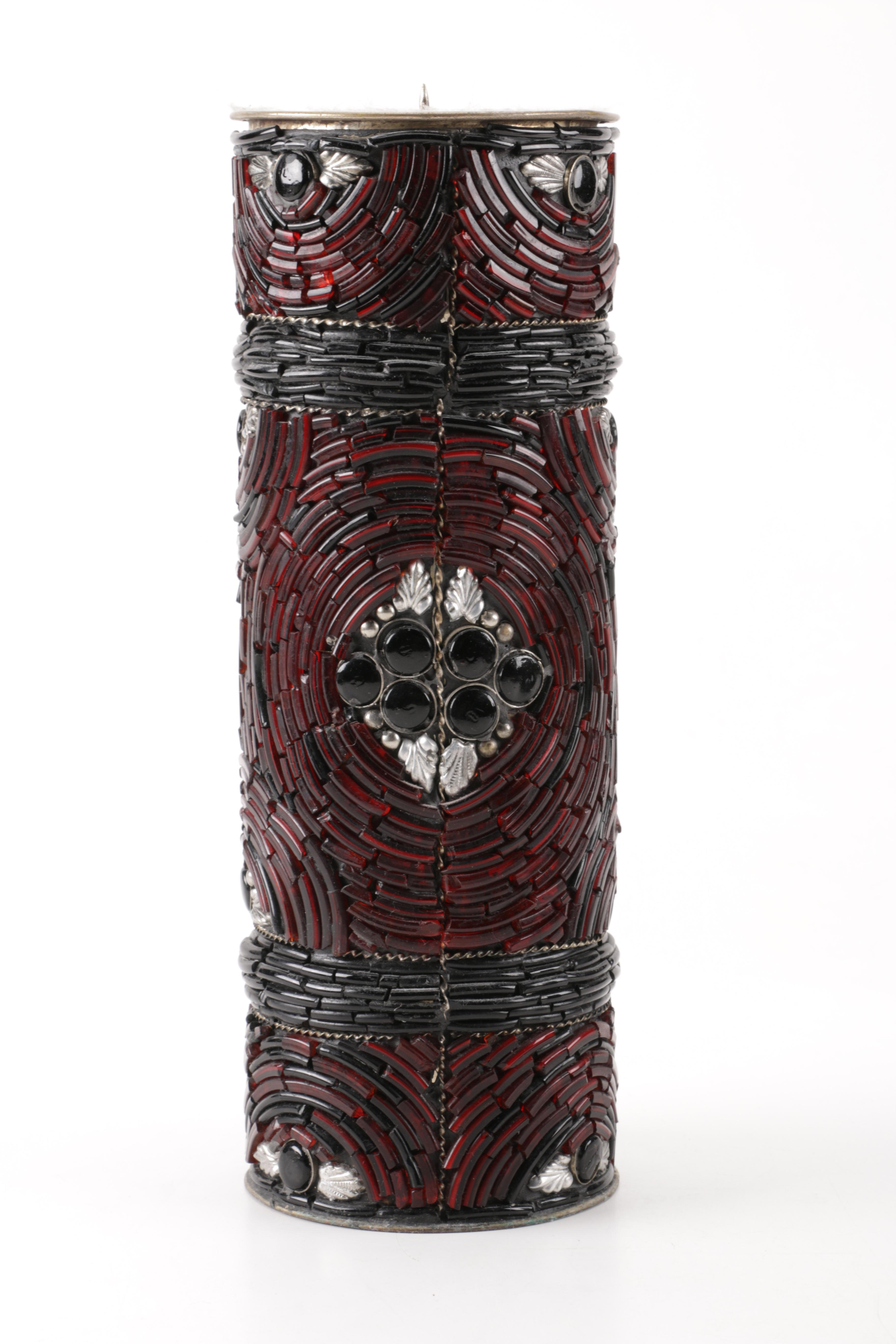Beaded Mosaic Candle Holders