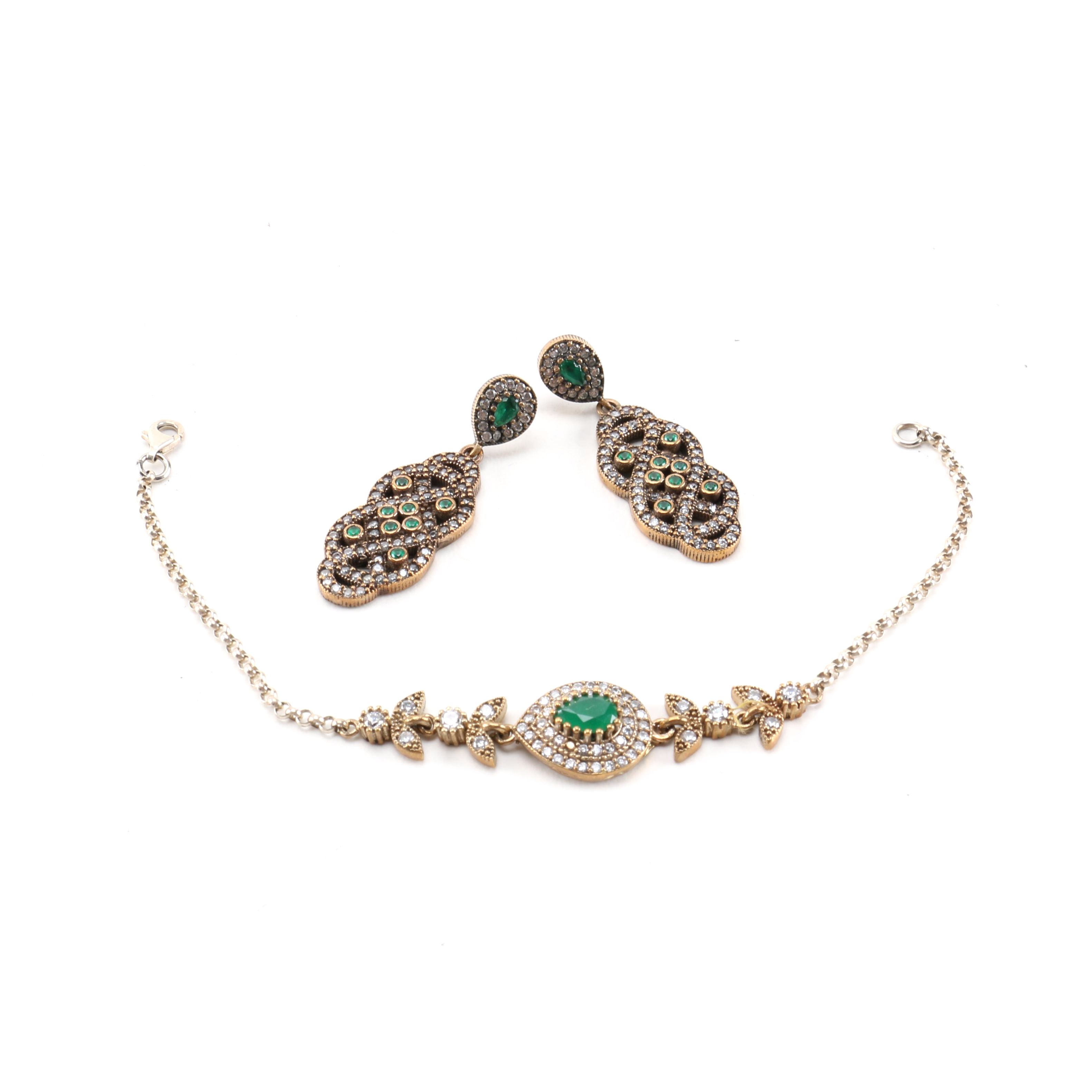 Retro-Inspired Earrings and Bracelet