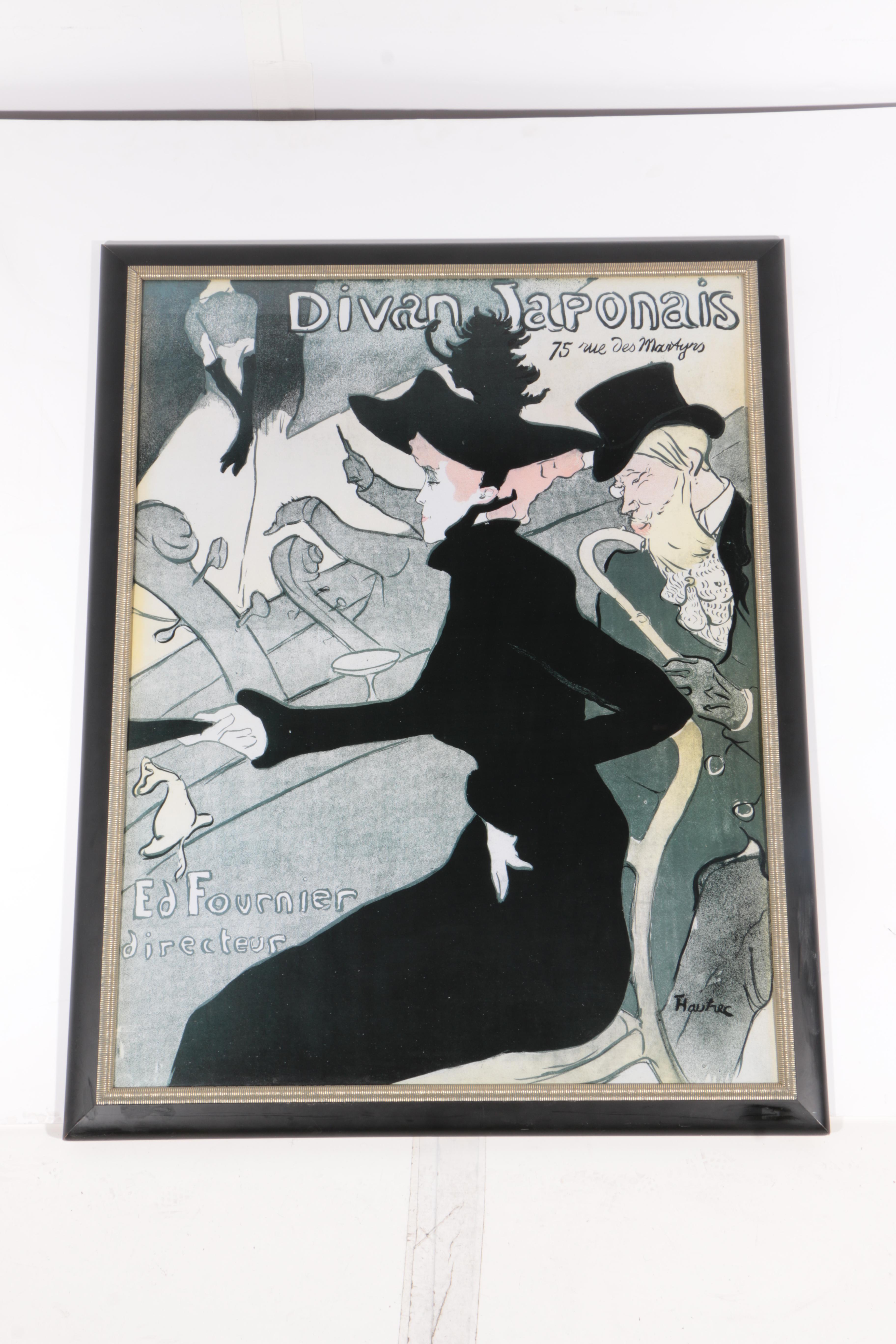 Reproduction Offset Lithograph After Henri Toulouse-Lautrec "Divan Japonais"